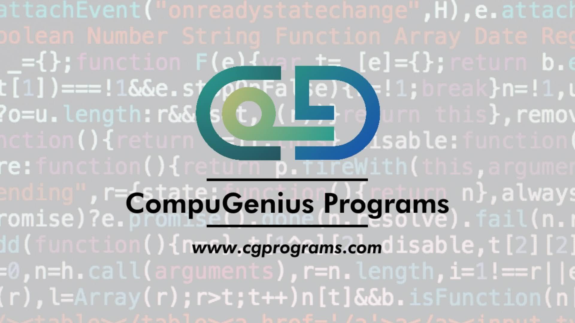 CompuGenius Programs