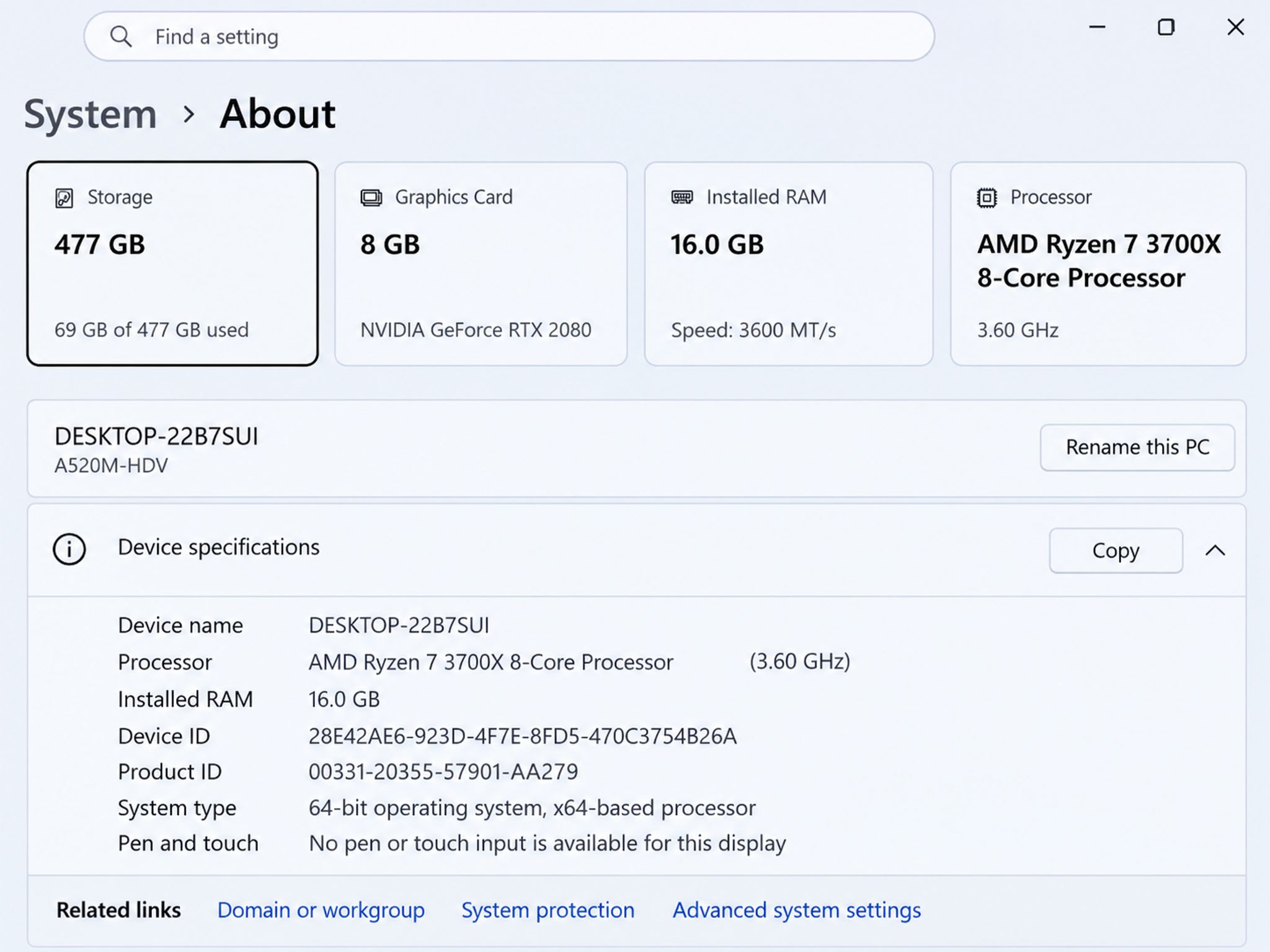 RTX 2080 Gaming PC | Ryzen 7 3700X | 16GB DDR4-3600 | 512GB NVMe | RGB