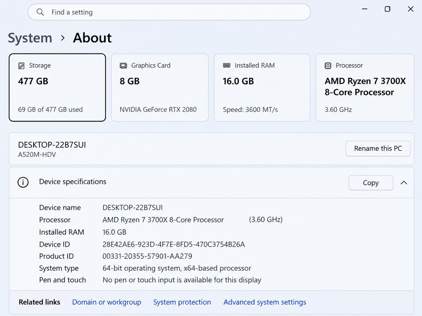 RTX 2080 Gaming PC | Ryzen 7 3700X | 16GB DDR4-3600 | 512GB NVMe | RGB