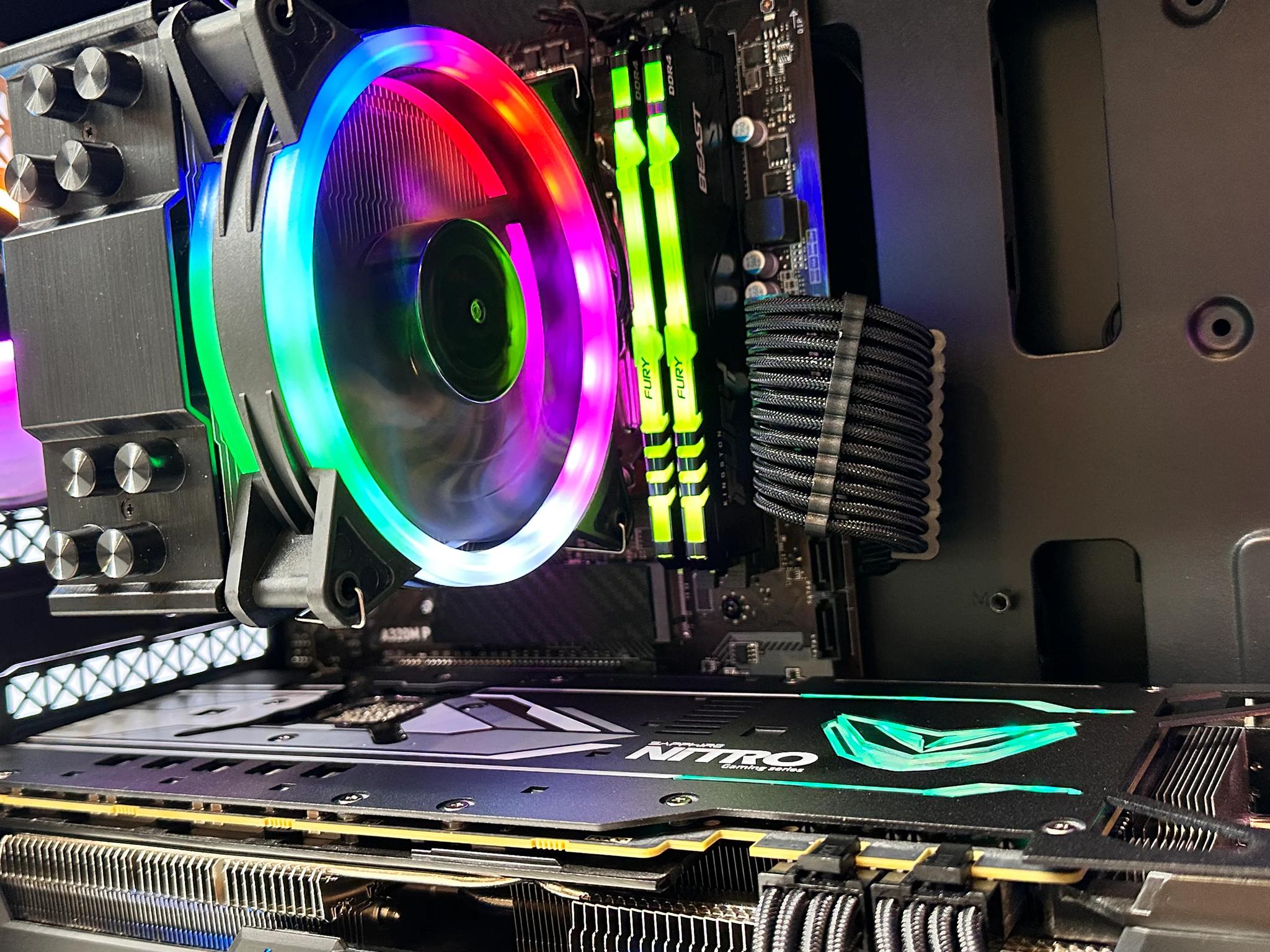 🪁Gaming PC🪁Radeon RX Vega 64 8GB HBM2🪁Ryzen 3500 6core🪁16GB DDR4🪁500GB SSD NVME