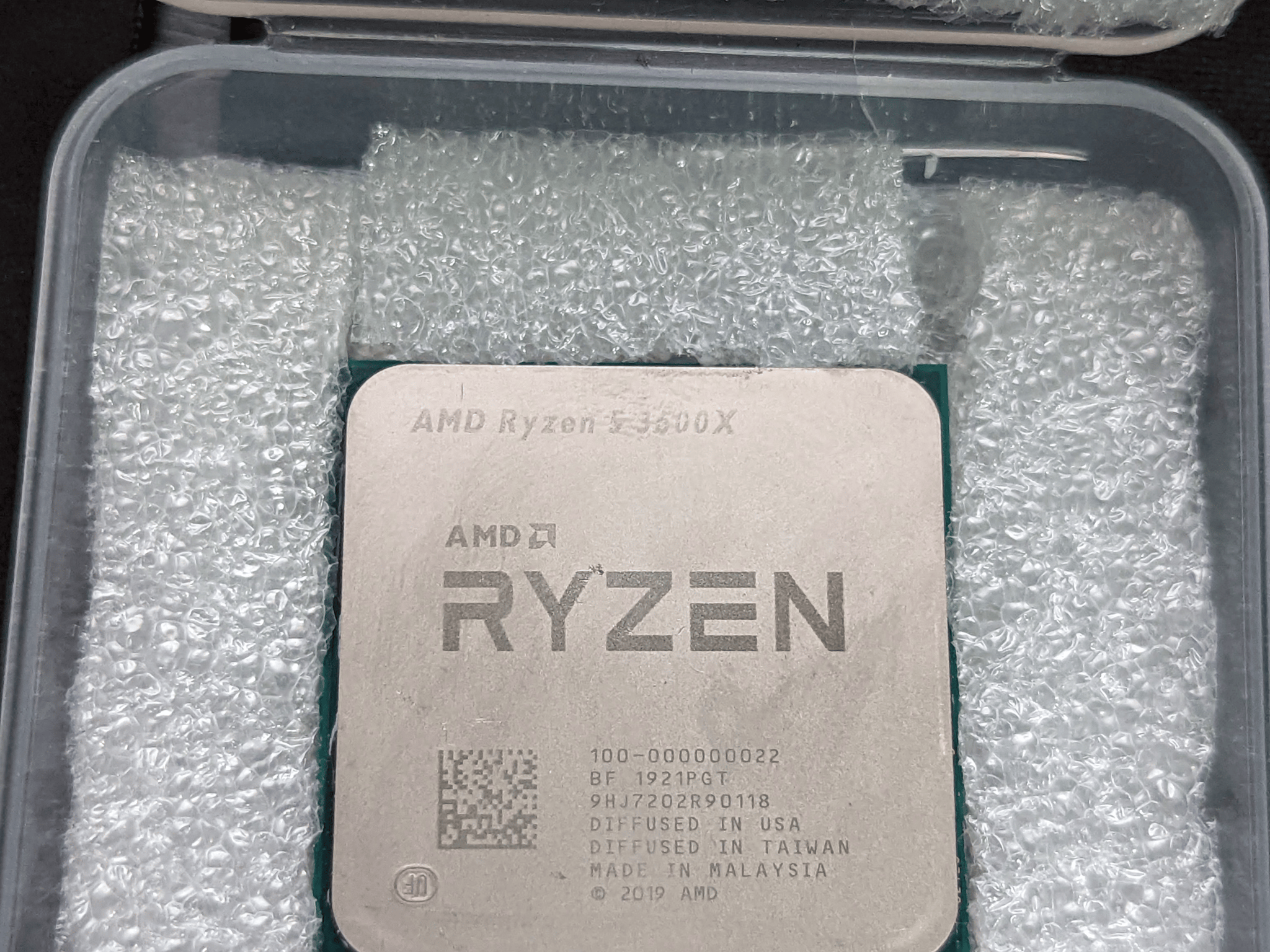 Ryzen 5 3600x CPU used