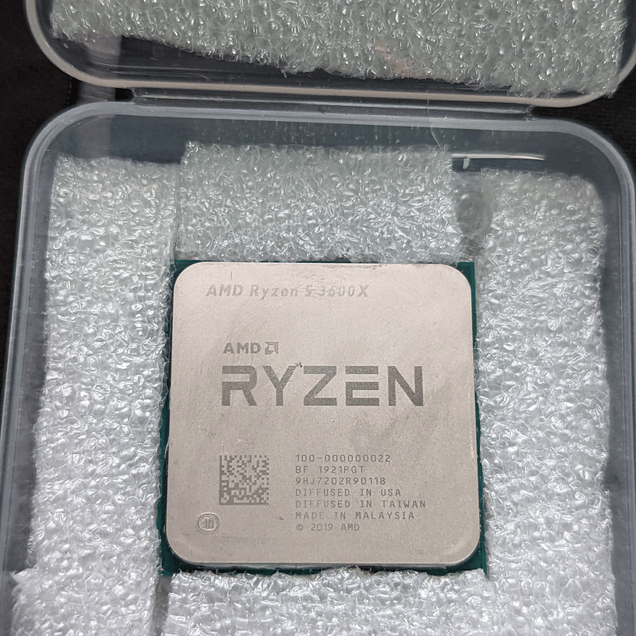 Ryzen 5 3600x CPU used