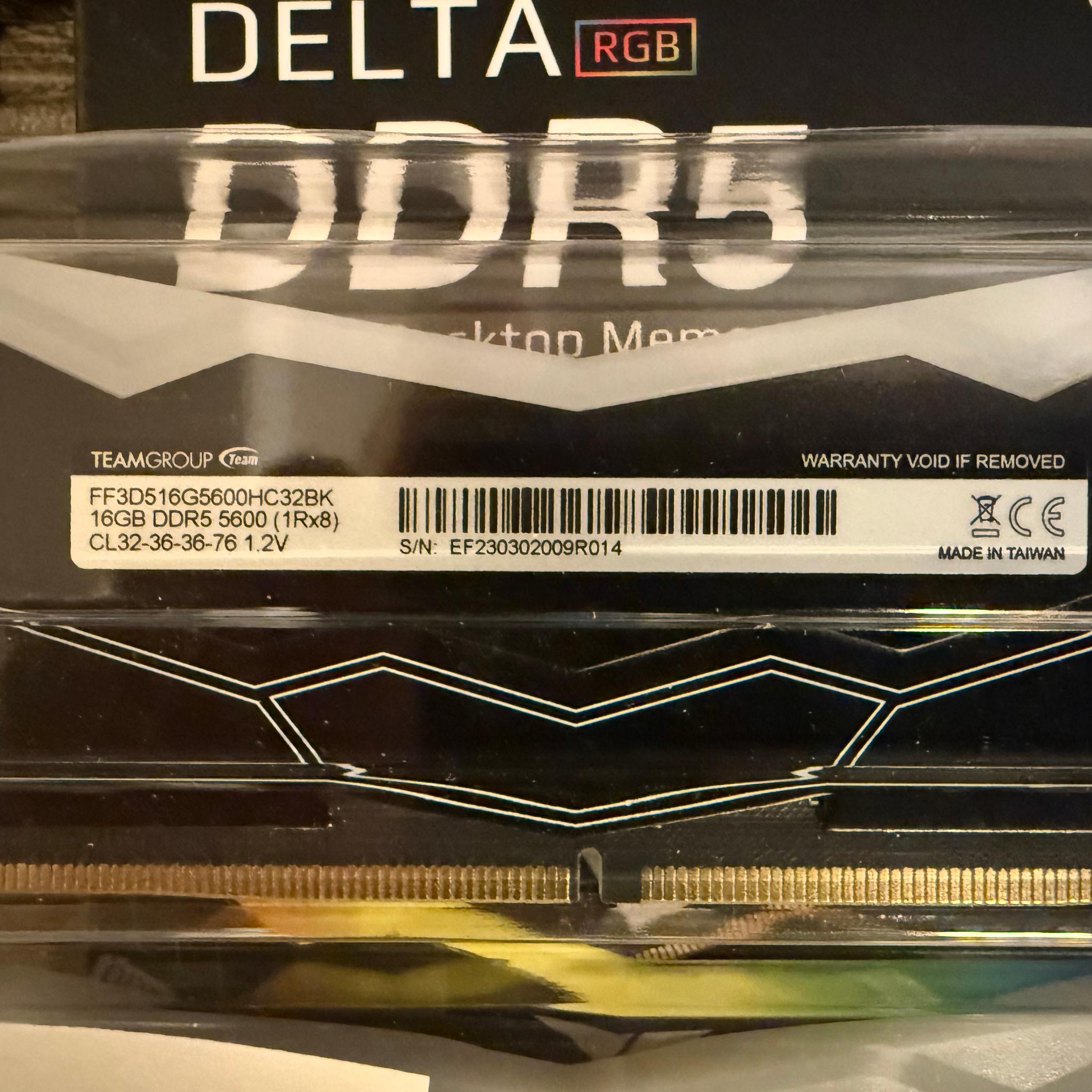 TEAMGROUP T-Force Delta RGB 32GB DDR5-5600 (2x16GB)