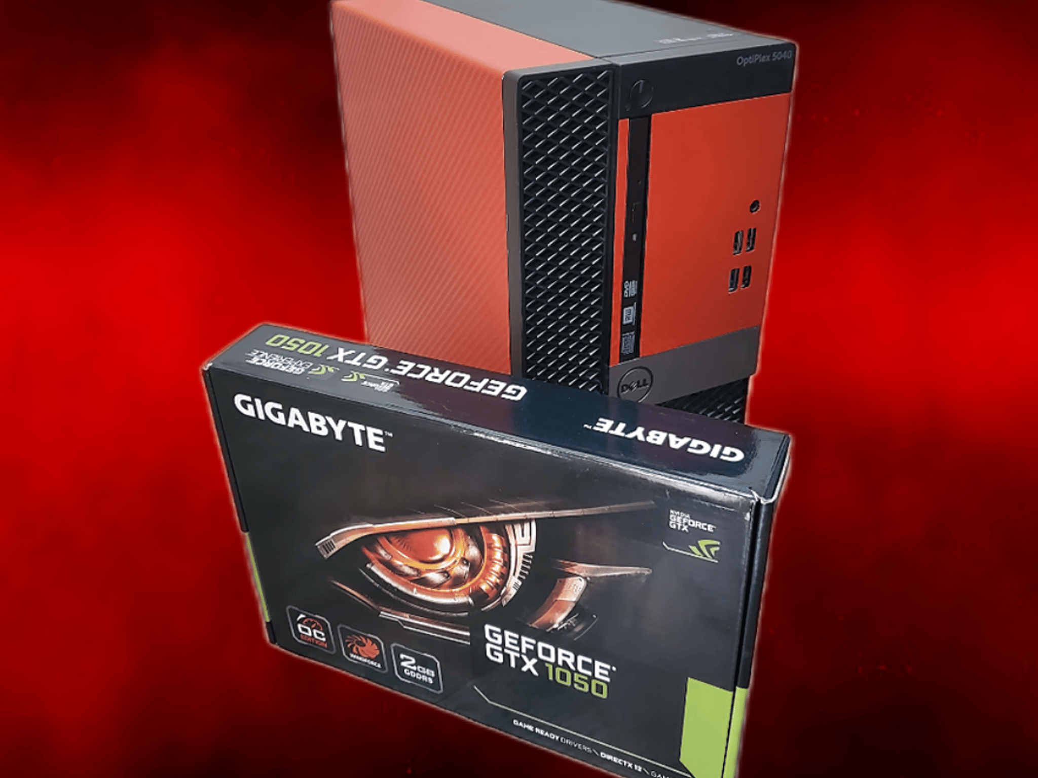 CLEARANCE: Gaming PC, GTX 1050 OC Edition w/ I5 6500, 8GB/500GB HDD. Dell OptiPlex 5040 MT (RED)