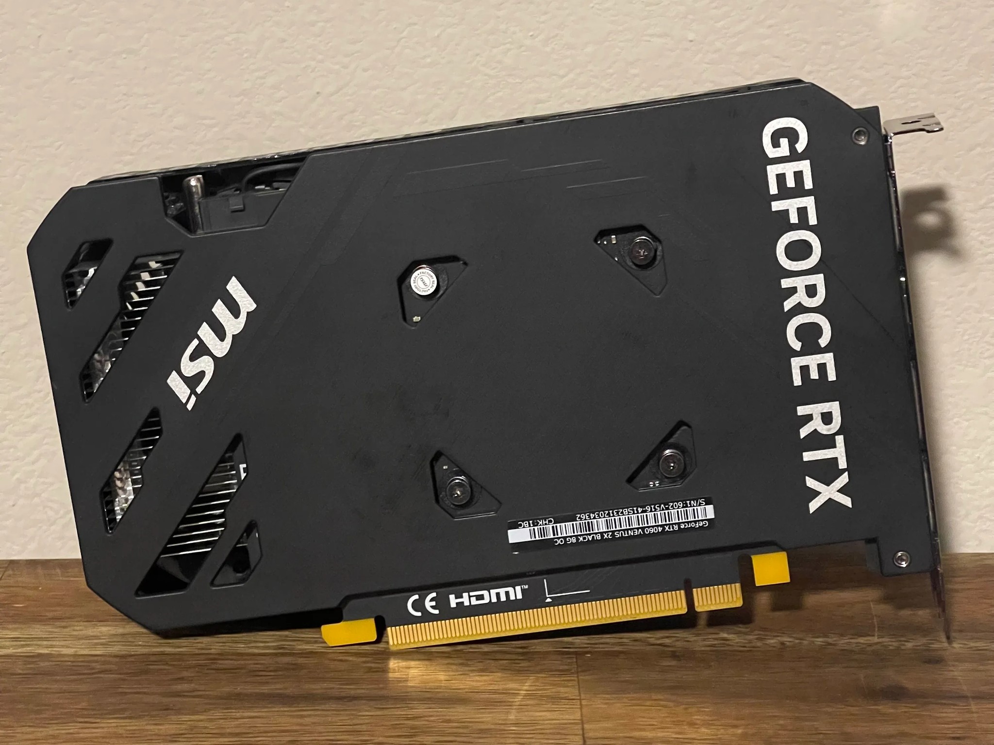 MSI GeForce RTX™ 4060 VENTUS 2X BLACK 8G OC
