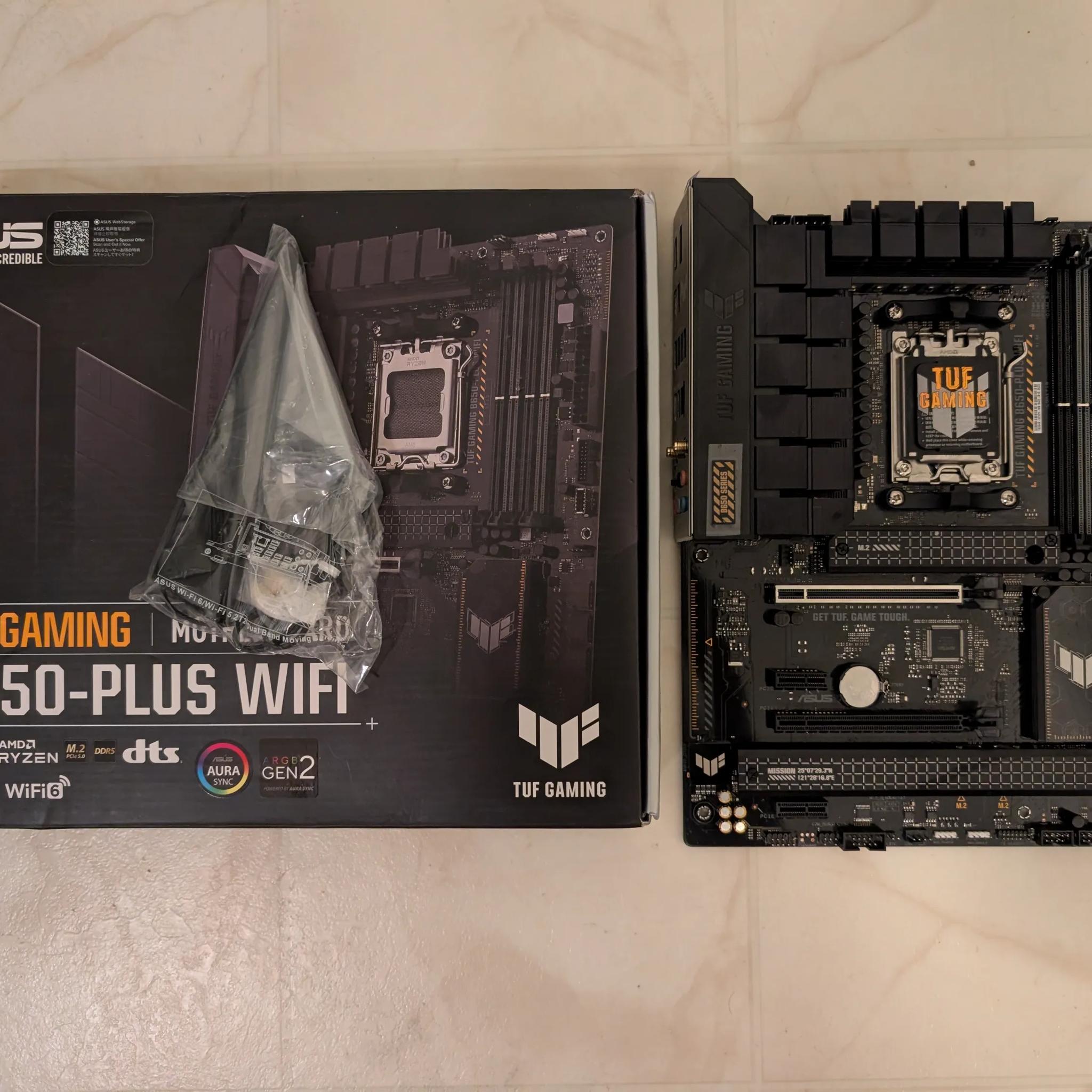 ASUS TUF GAMING B650-PLUS WIFI AM5, ATX motherboard, PCIe® 5.0 M.2 , DDR5