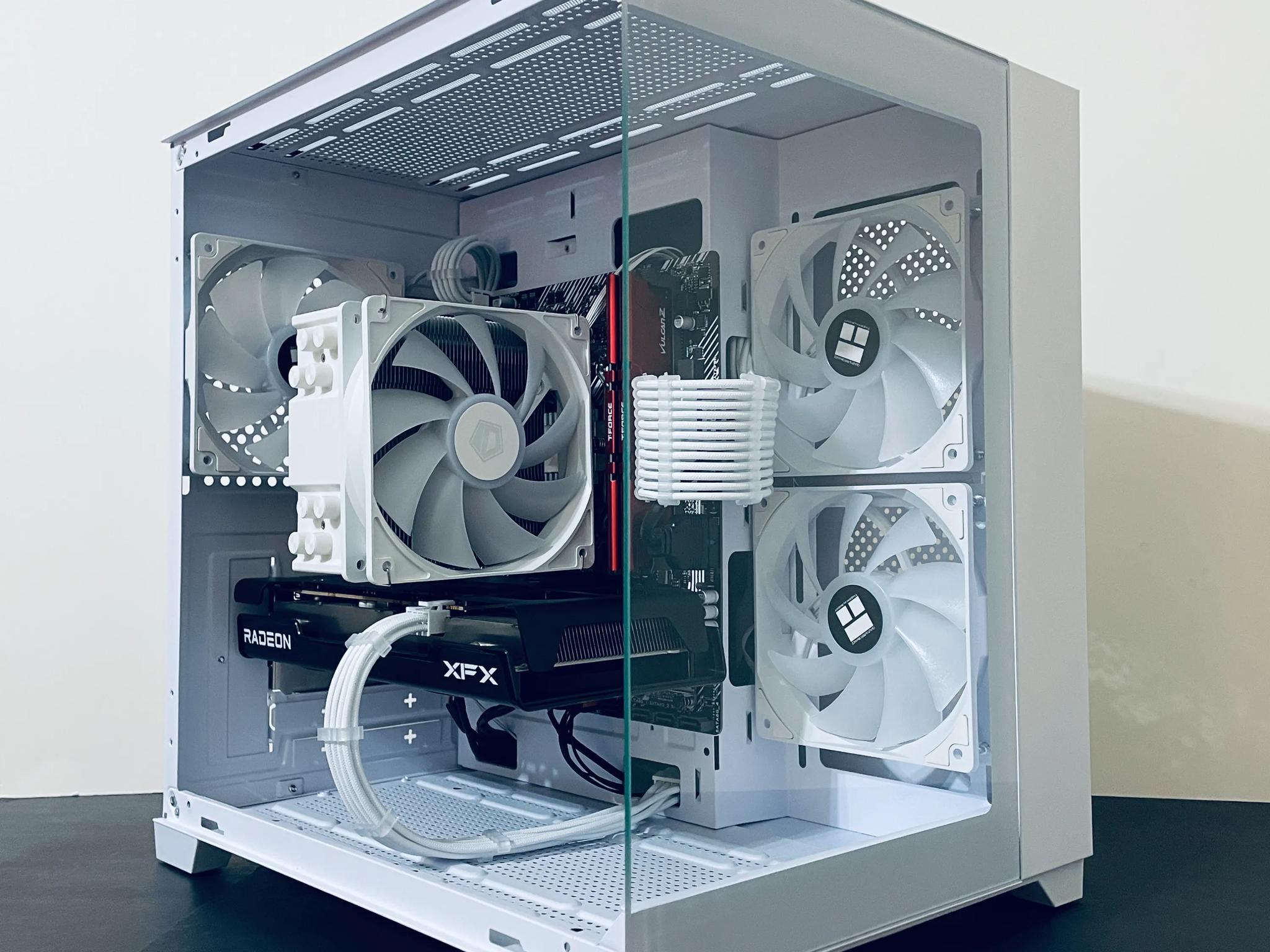 ❄️White Gaming PC w RGB - Ryzen 5 4500 ● 16GB RAM ● 1TB SSD - RX 6600 8GB ● Great Value 1080p