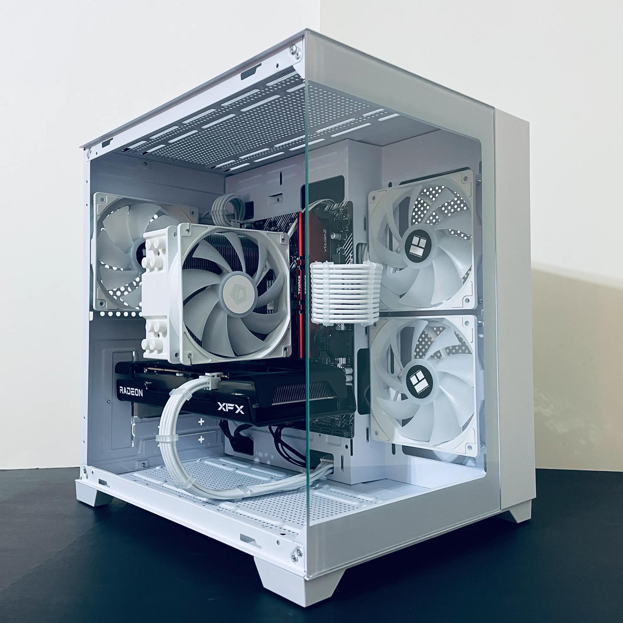 ❄️White Gaming PC w RGB - Ryzen 5 4500 ● 16GB RAM ● 1TB SSD - RX 6600 8GB ● Great Value 1080p
