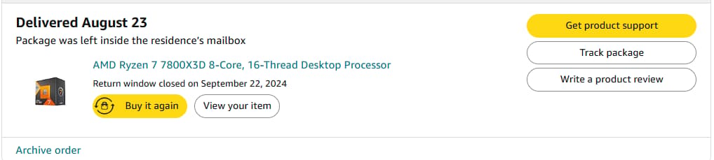 AMD Ryzen 7 7800X3D CPU