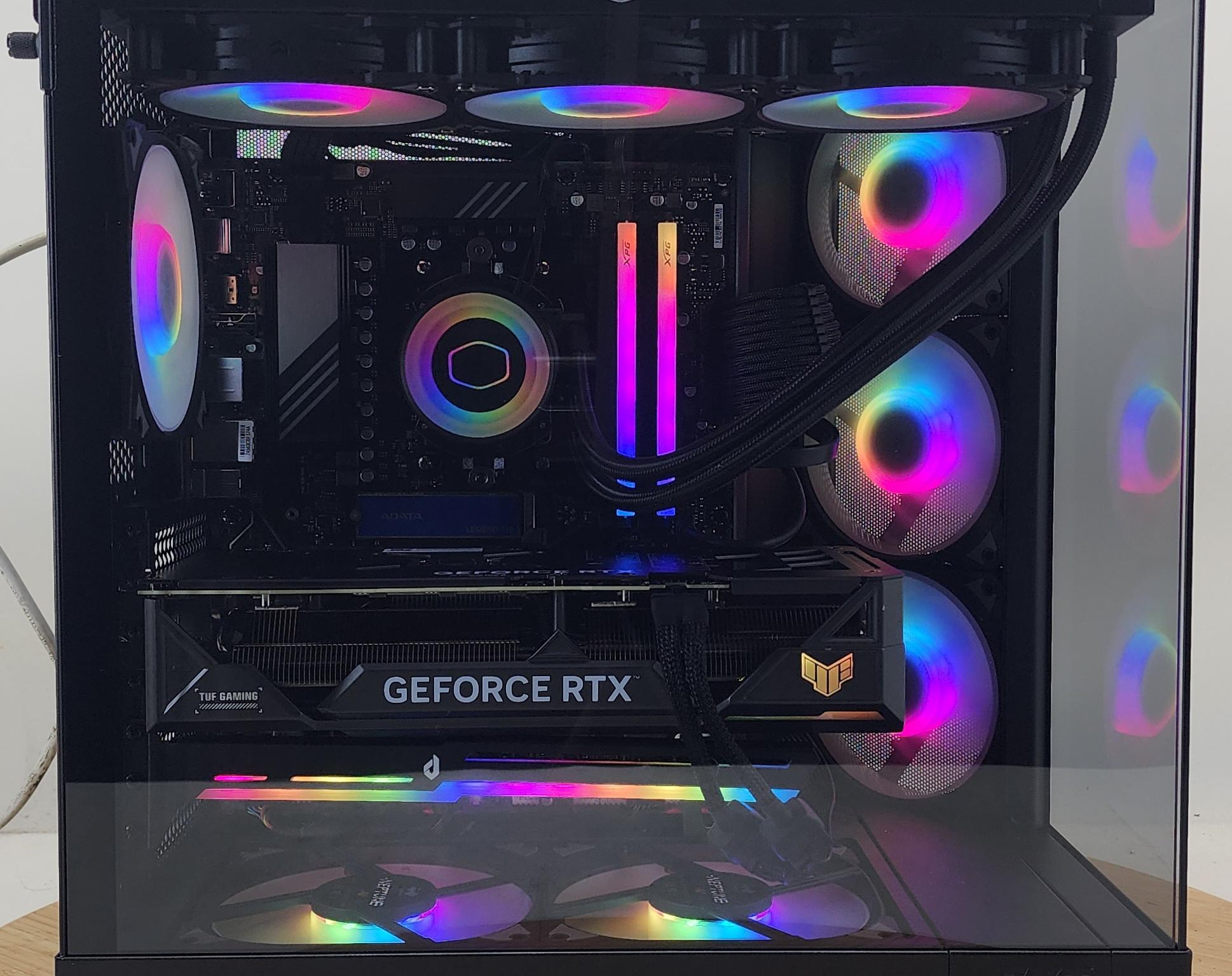 Gaming PC Ryzen 7 7800X3D 32GB RAM 1TB SSD RTX 4070 Ti 12GB Windows 11 Computer