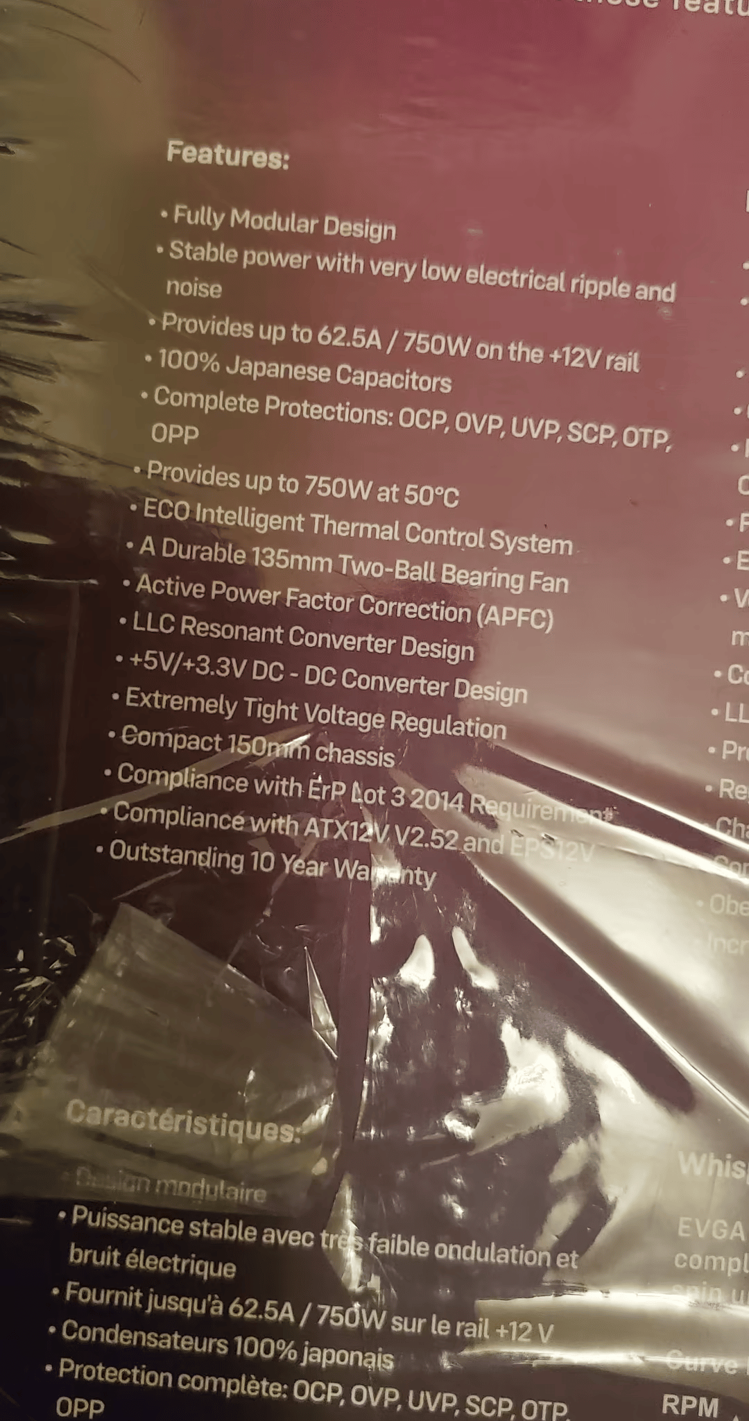 Evga 750w Supernova 80+ Gold