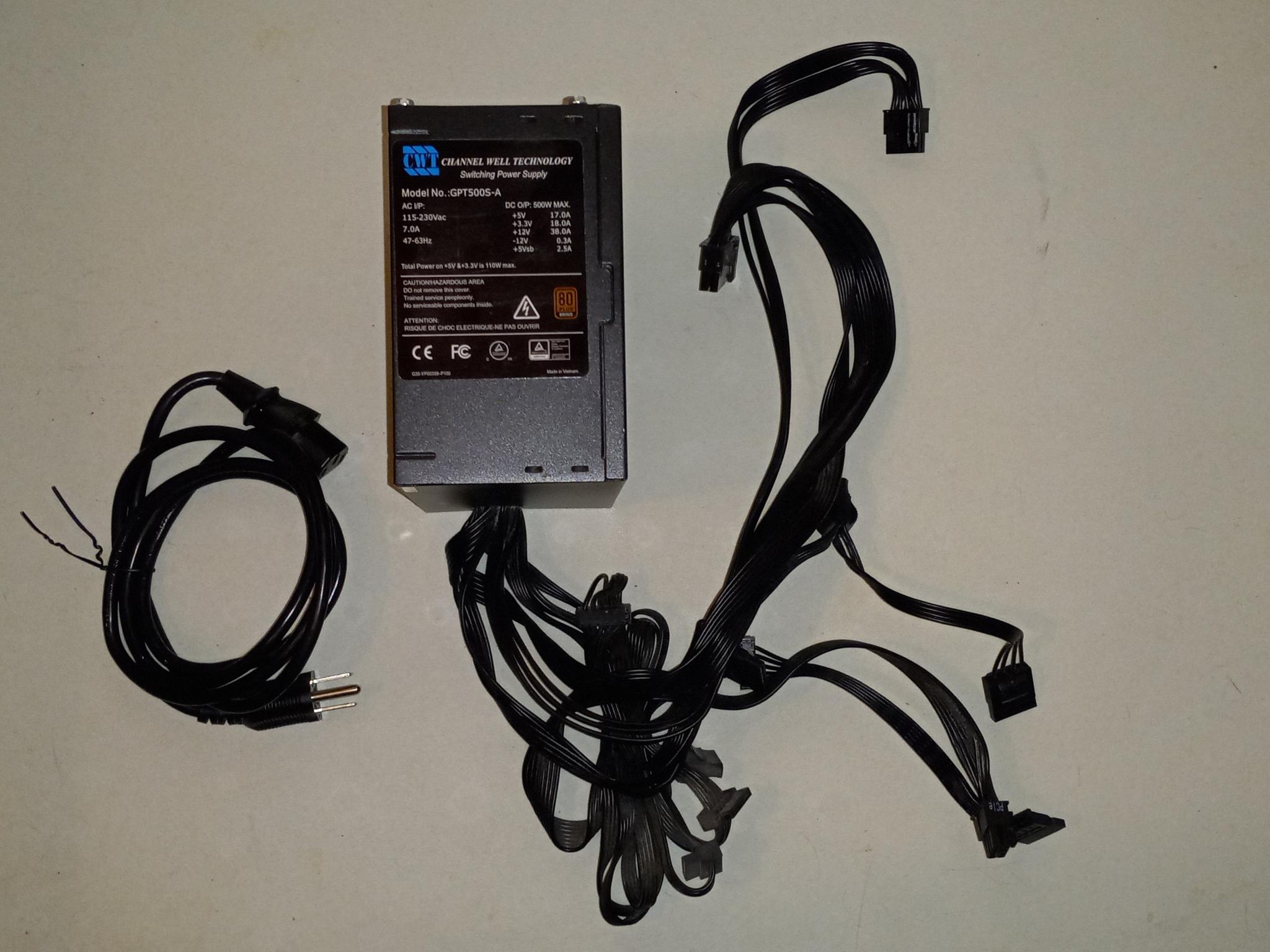 Channel Well Technology 500W 80 Plus Bronze PSU