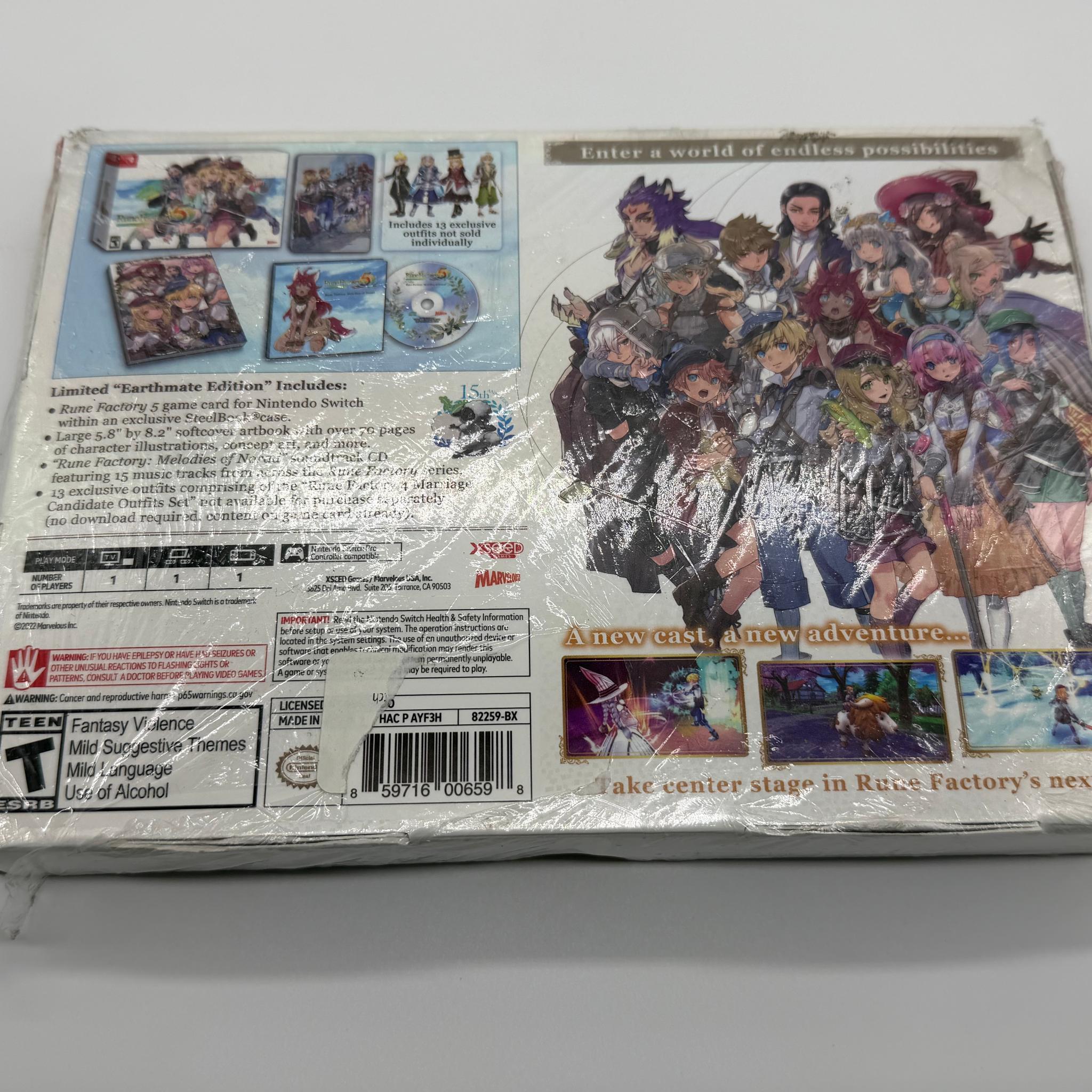 Rune Factory 5 Earthmate Edition Nintendo Switch Game