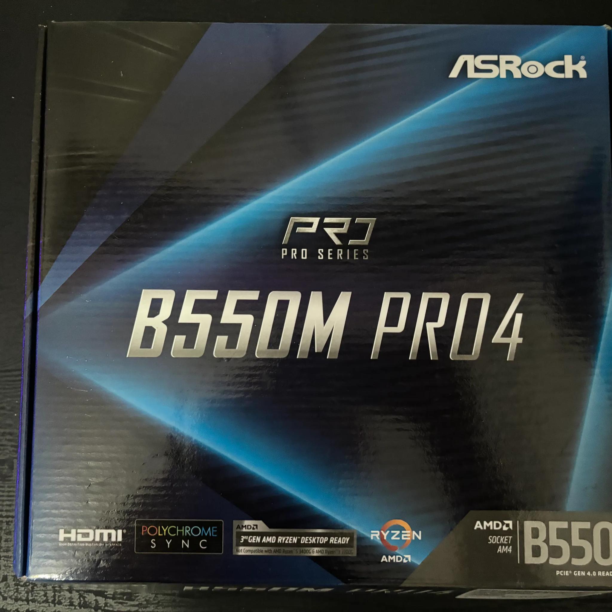 ASRock B550M PRO4 AND Ryzen 5 3600
