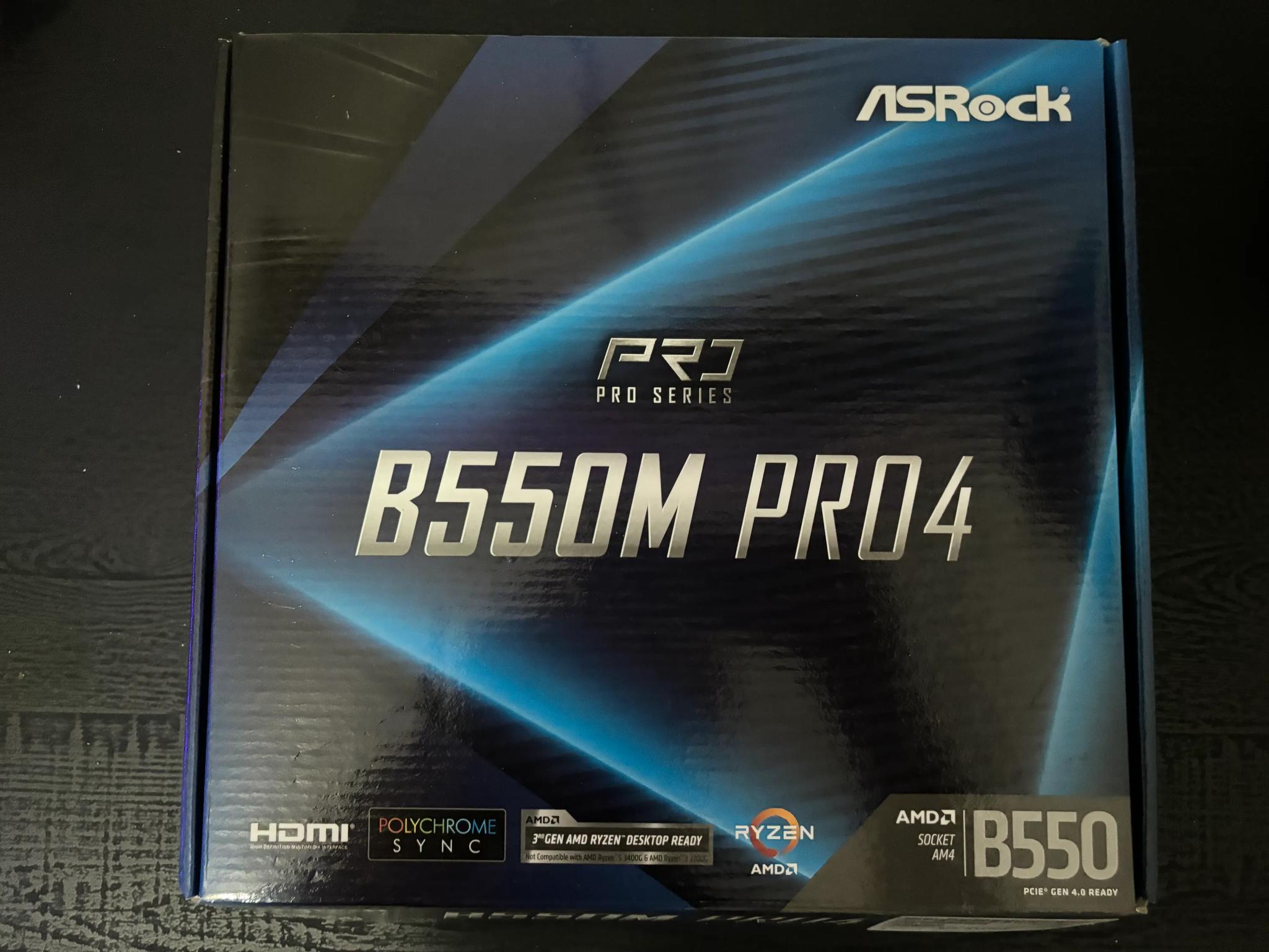 ASRock B550M PRO4 AND Ryzen 5 3600