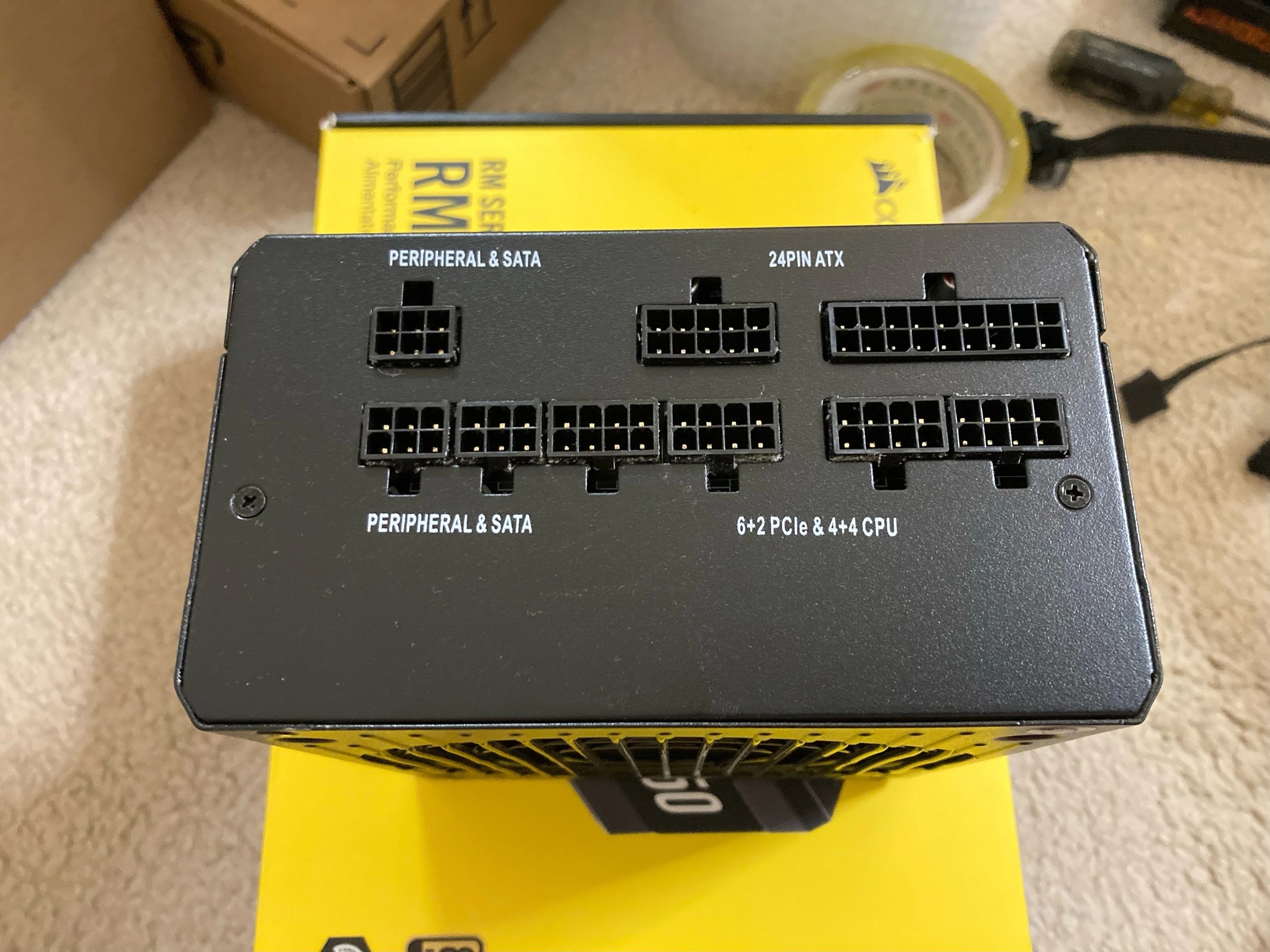 [INCLUDES CUSTOM CABLE EXTENSIONS!] Corsair RM650 80+ Gold Modular ATX PSU - Used, Good Condition 