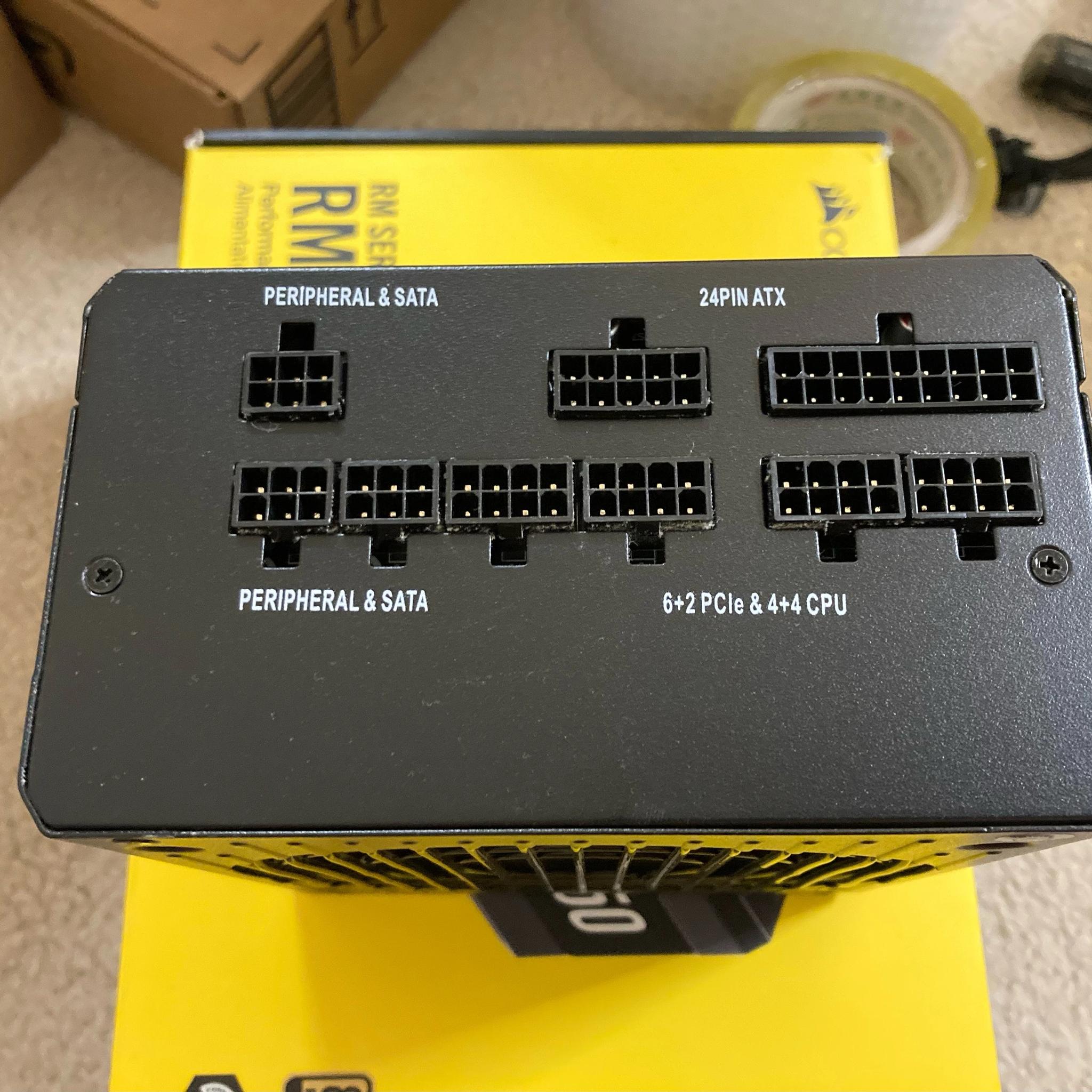 [INCLUDES CUSTOM CABLE EXTENSIONS!] Corsair RM650 80+ Gold Modular ATX PSU - Used, Good Condition 