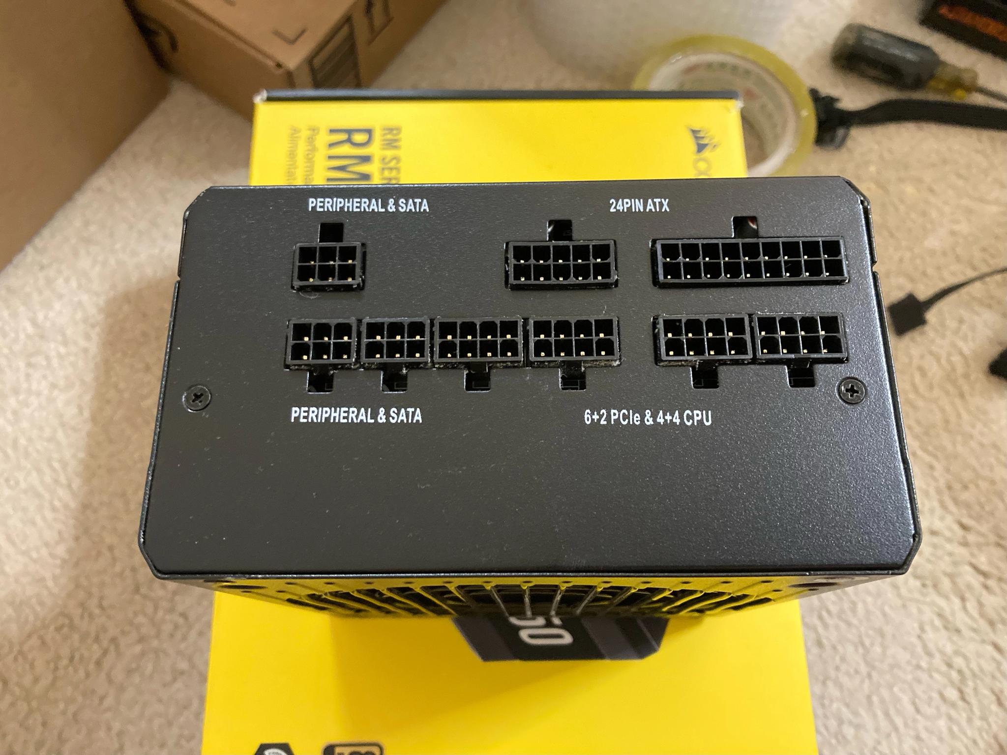 [INCLUDES CUSTOM CABLE EXTENSIONS!] Corsair RM650 80+ Gold Modular ATX PSU - Used, Good Condition 