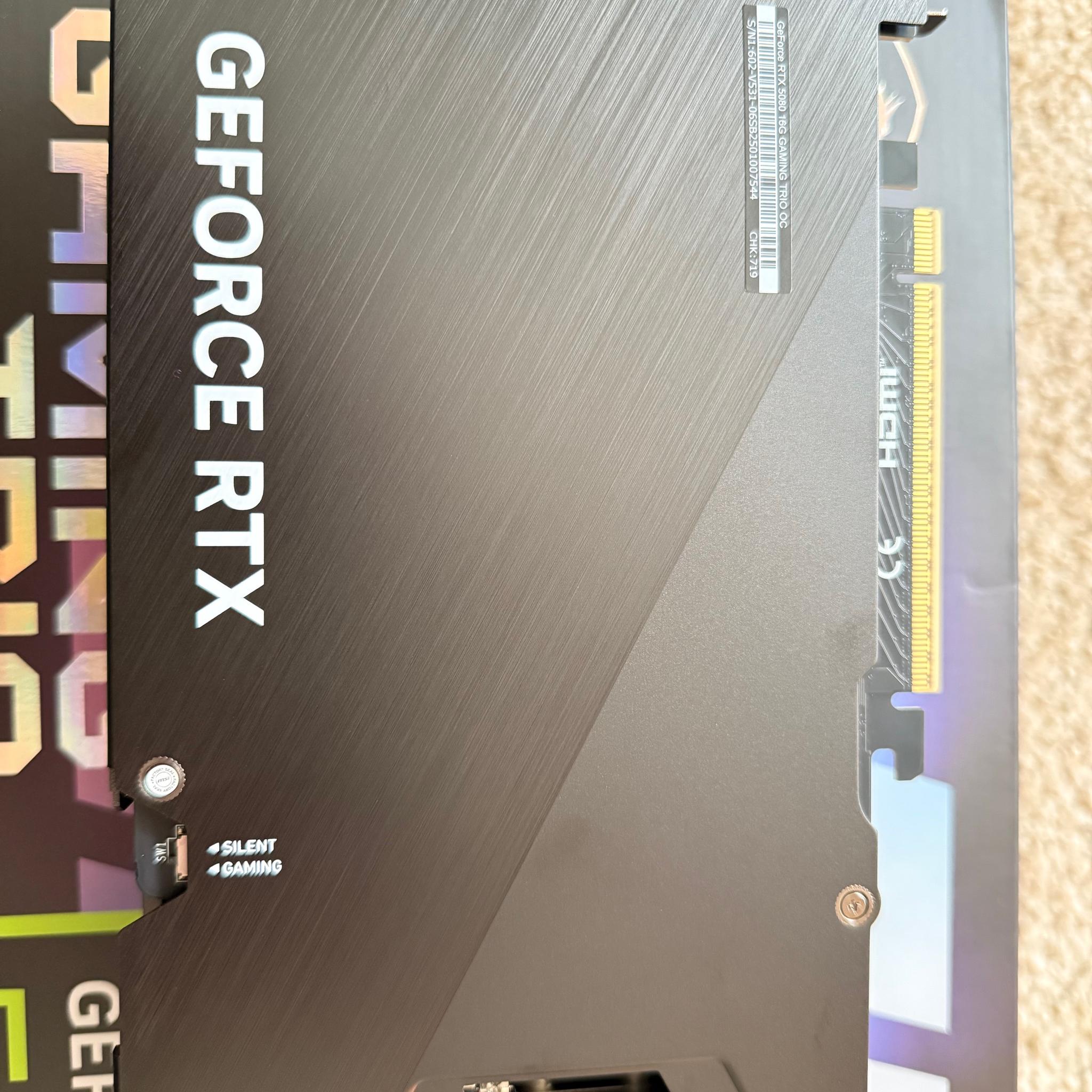 MSI NVIDIA GeForce RTX 5080 16G GAMING TRIO OC (Used - Like New)