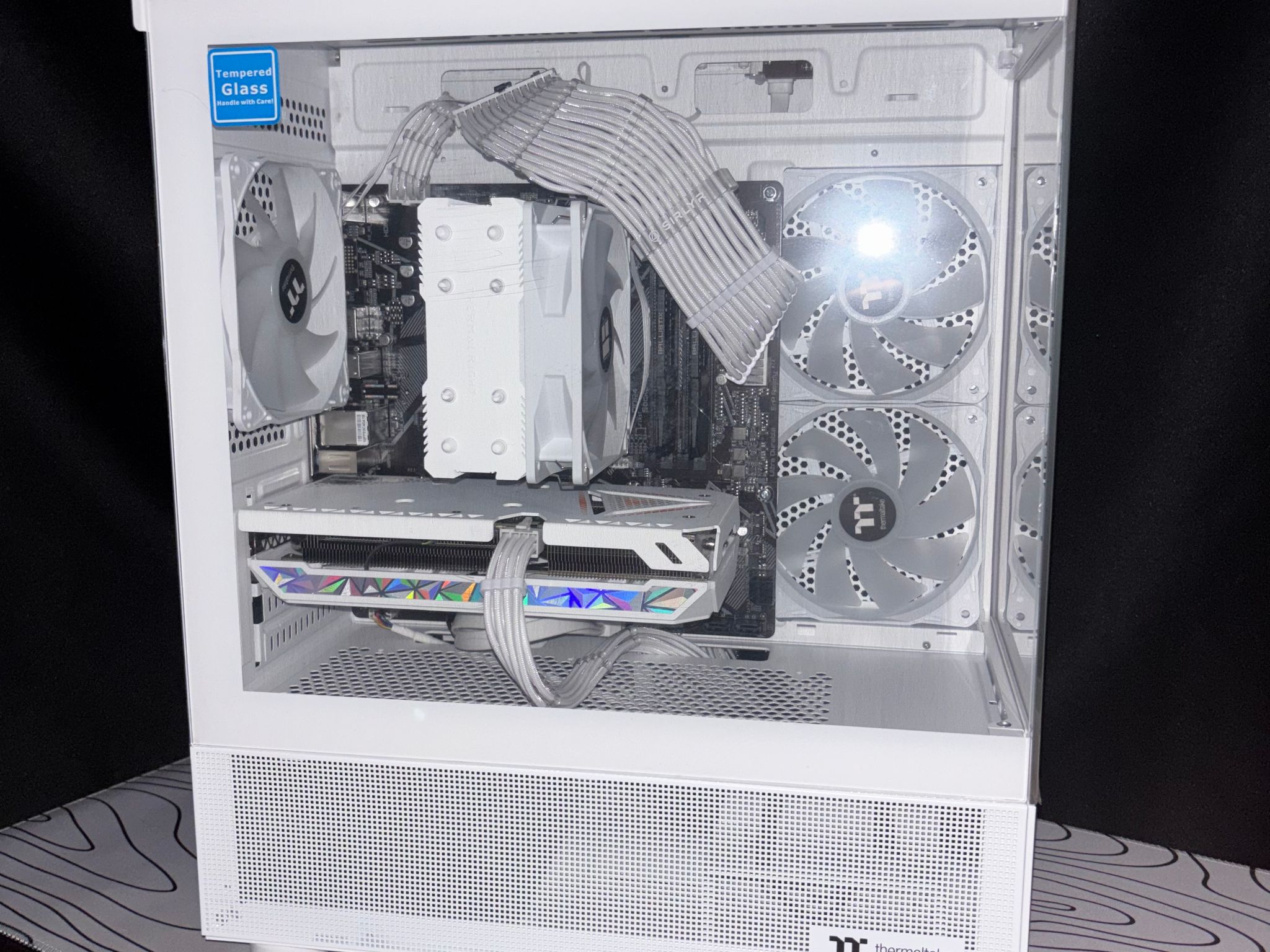 White Gaming PC — RTX 3060 Ti 8GB | Ryzen 5 5500 | 16GB DDR4 | 512GB NVMe