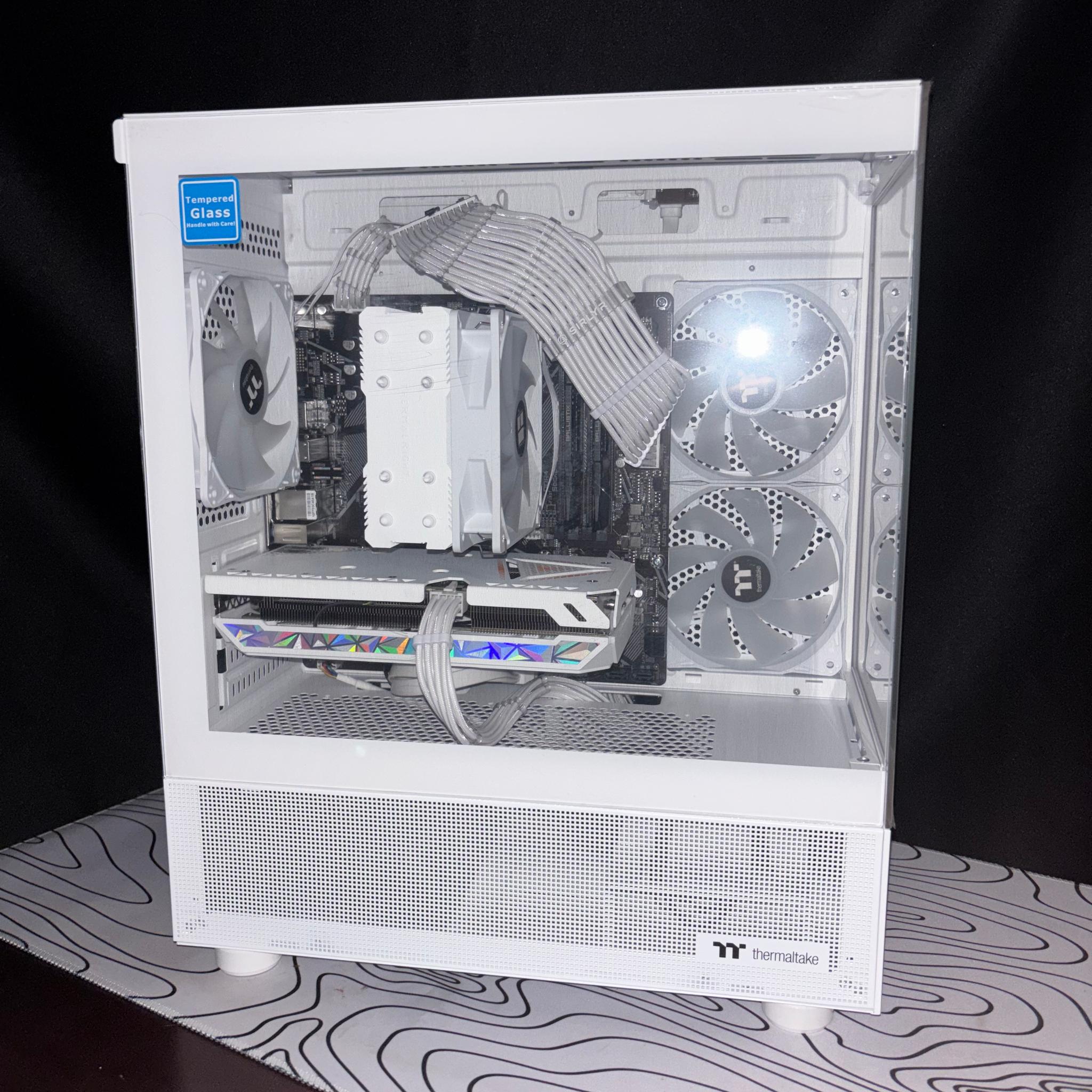White Gaming PC — RTX 3060 Ti 8GB | Ryzen 5 5500 | 16GB DDR4 | 512GB NVMe