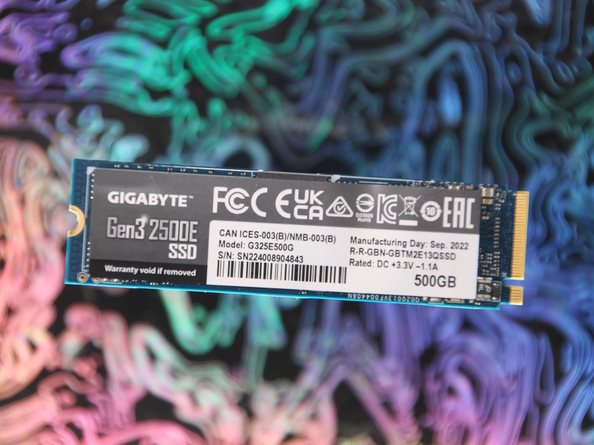 Gigabyte 2500E 500GB Gen3.0 NVMe SSD