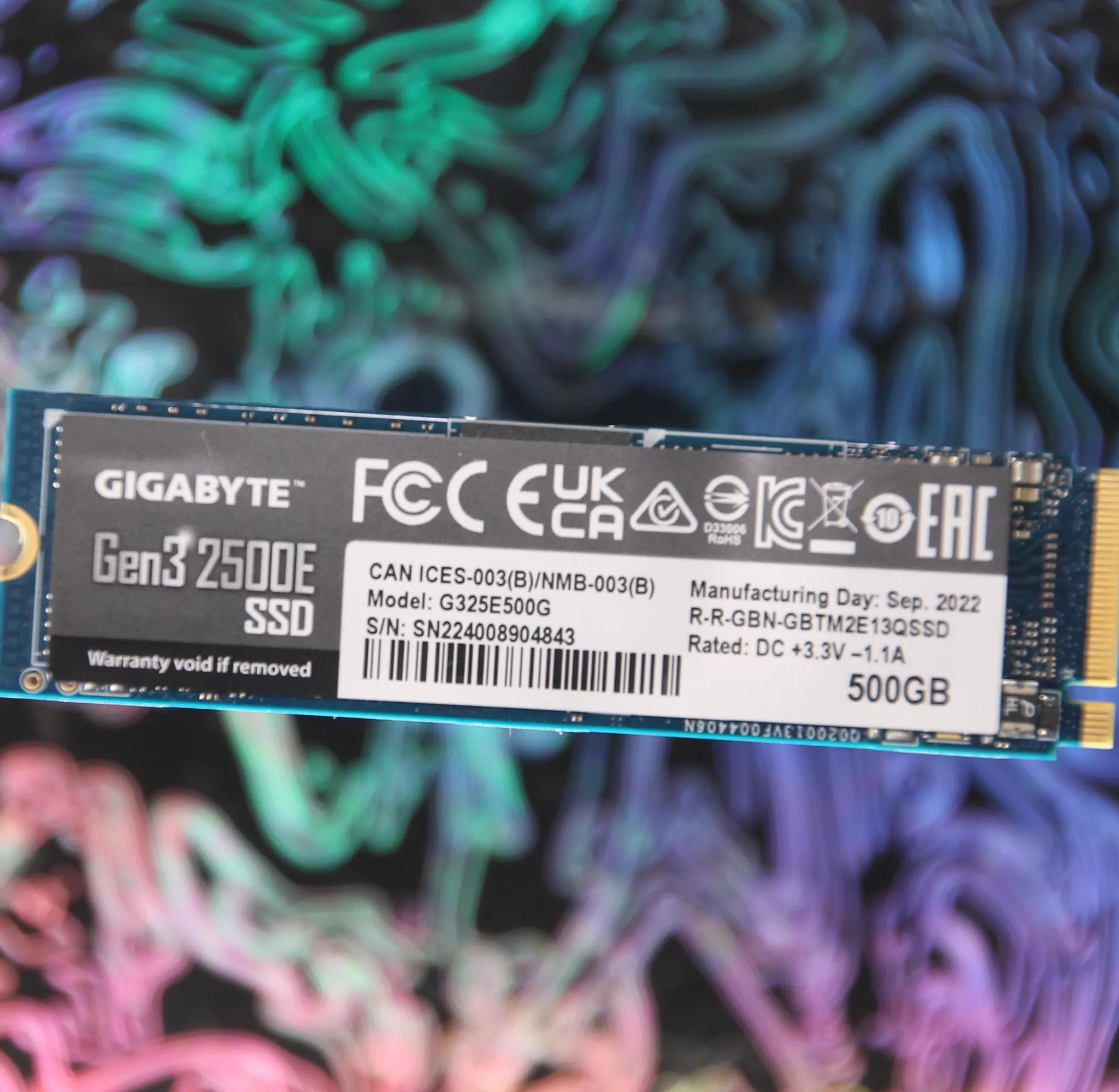 Gigabyte 2500E 500GB Gen3.0 NVMe SSD