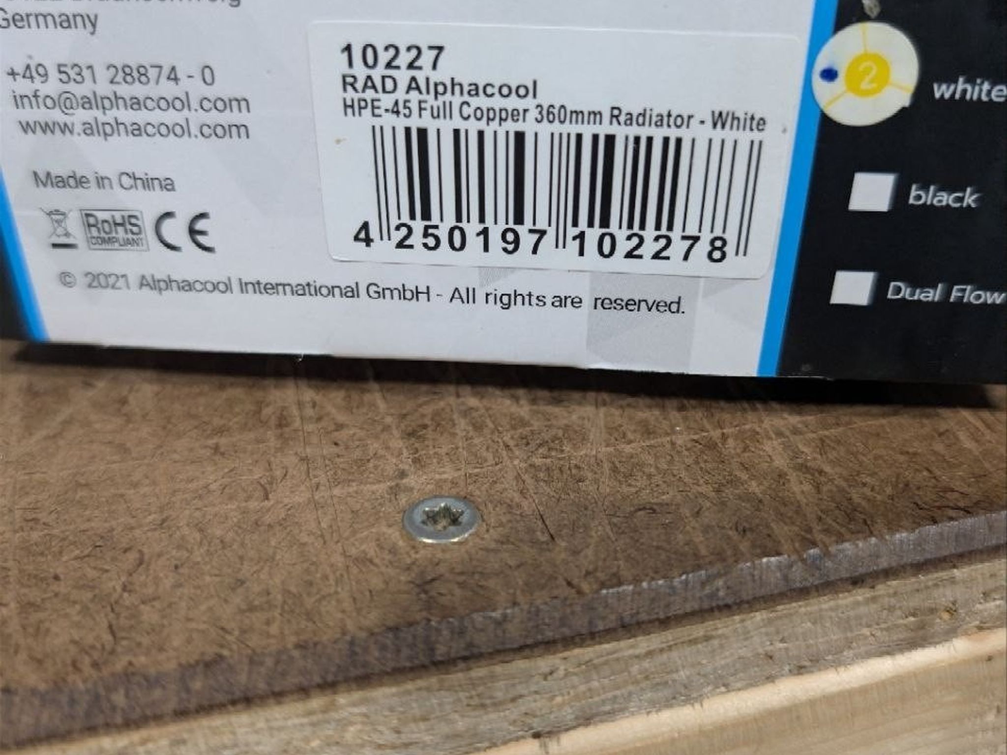 Alphacool HPE-45 Full Copper 360mm Radiator - White (10227)