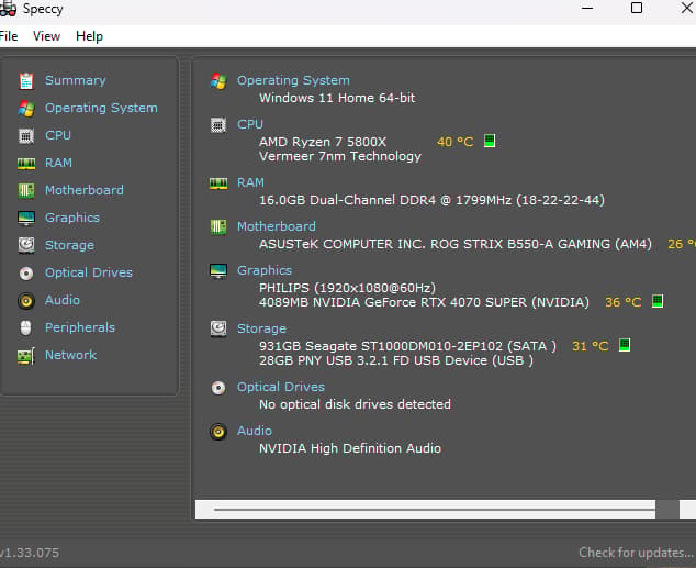 RGB 1440P Gaming Machine: RTX 4070 Super: Ryzen 7 5800X: 1TB : 16GB RAM