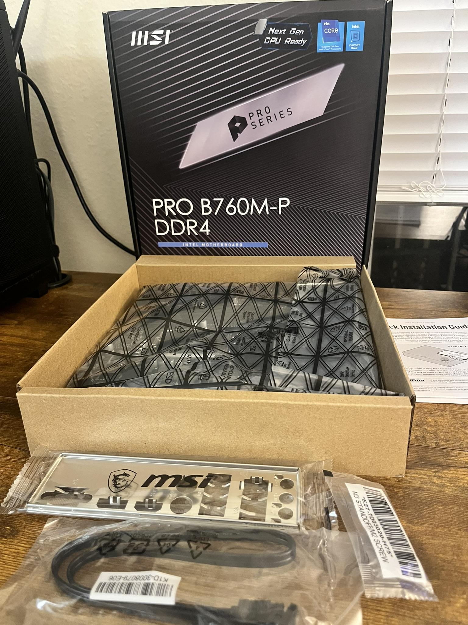 MSI PRO B760M-P DDR4, LGA 1700, mATX motherboard