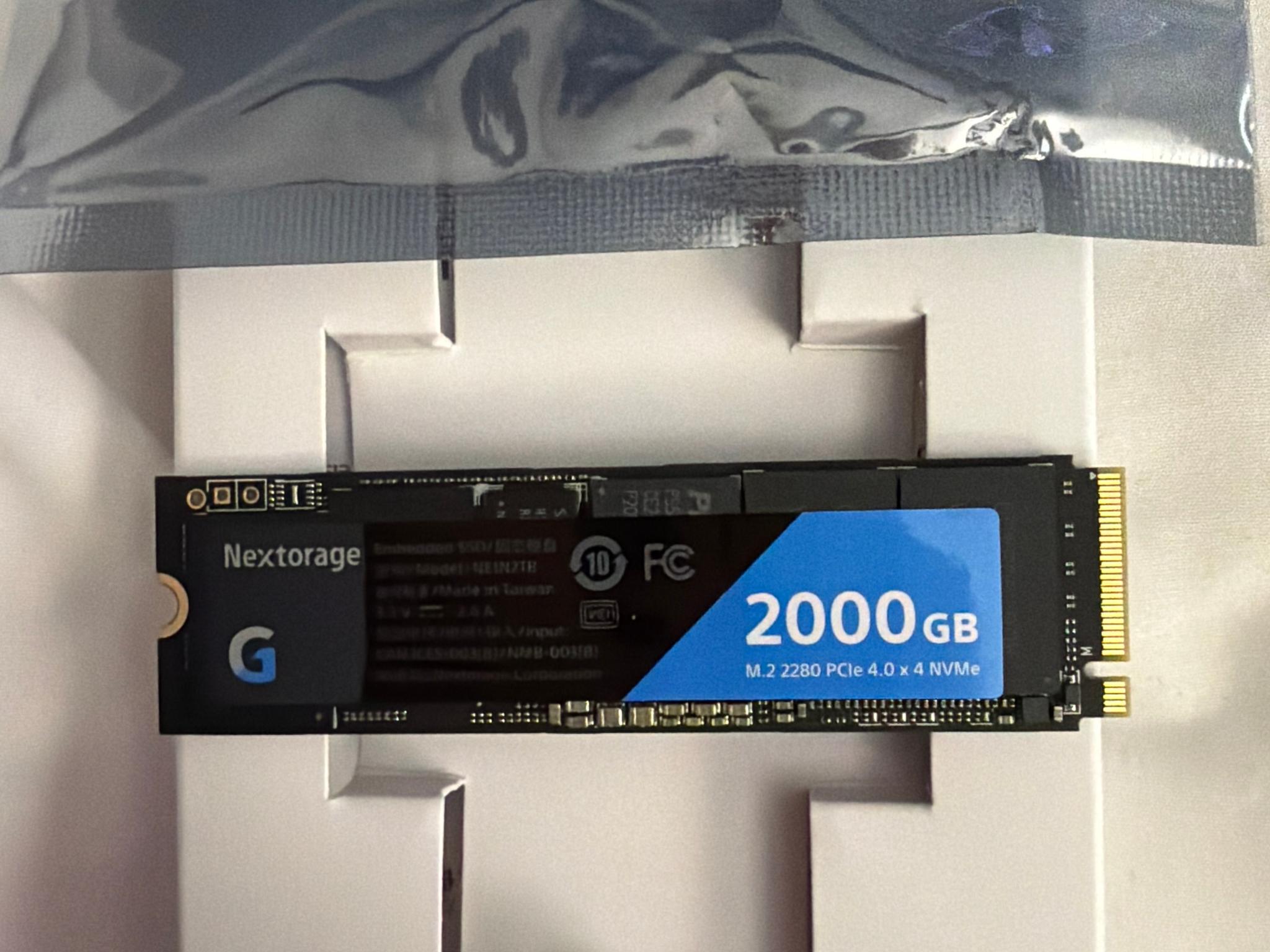 Brand New Nextorage 2TB Gen 4 7,000MB/s 0 Hours