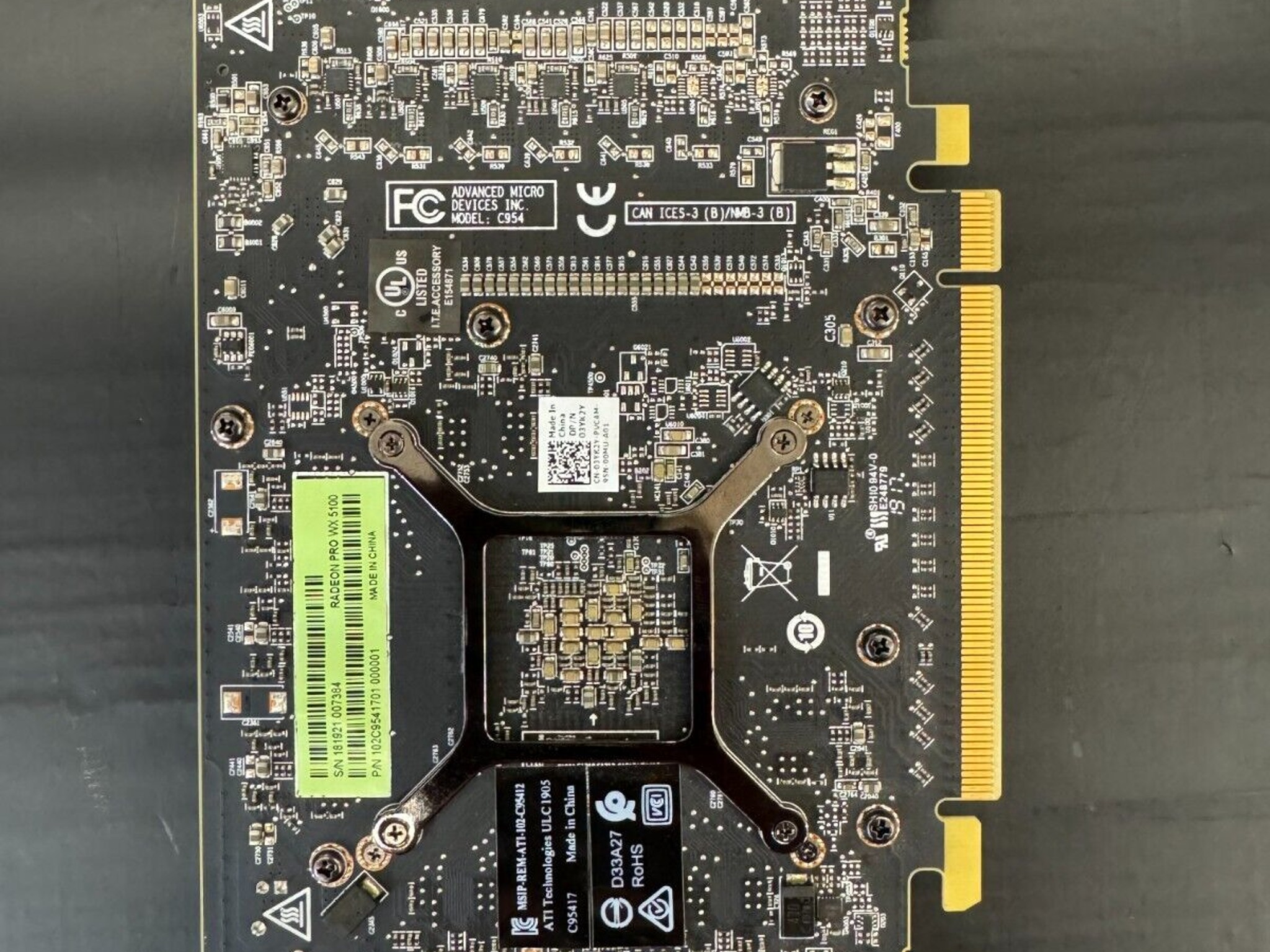 AMD Radeon Pro WX 5100 8GB GDDR5 Graphics Card - 4x Mini DisplayPort