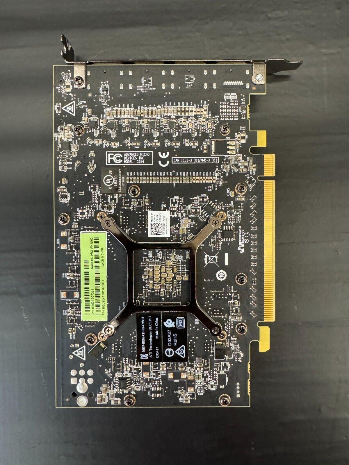 AMD Radeon Pro WX 5100 8GB GDDR5 Graphics Card - 4x Mini DisplayPort