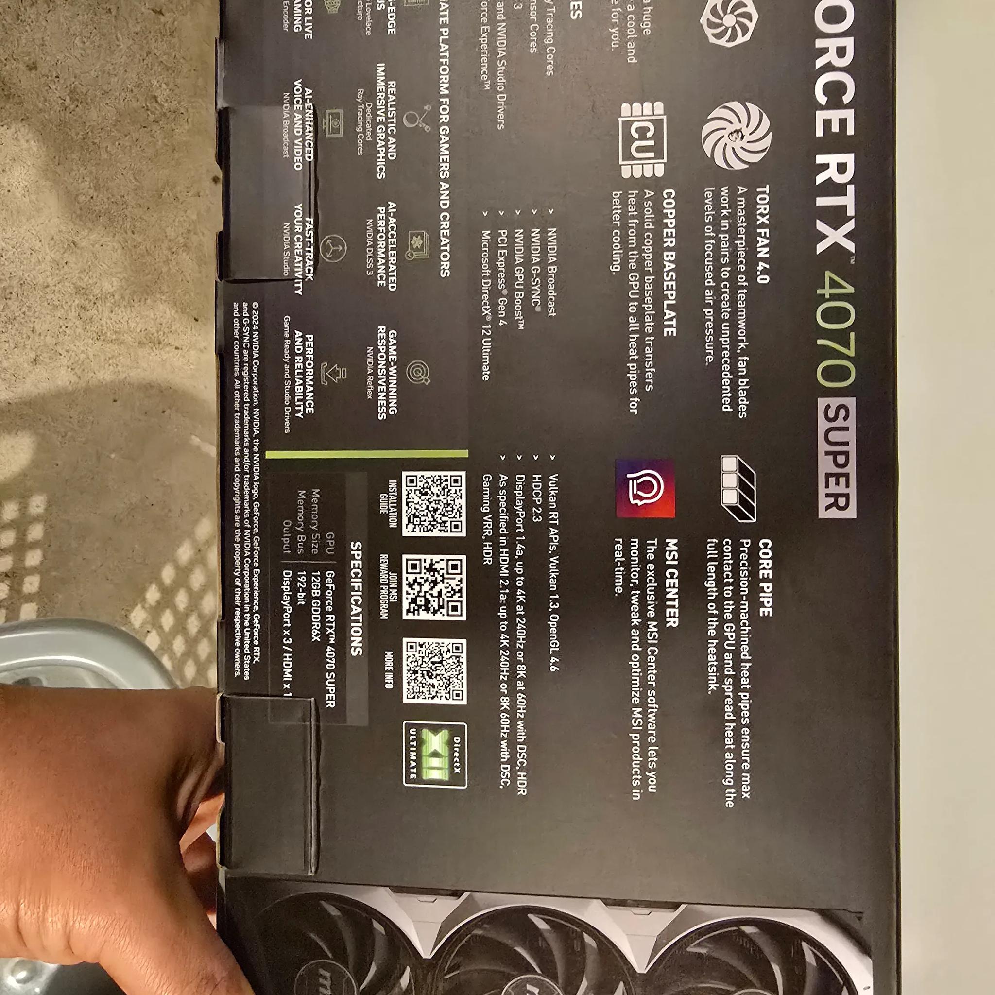 MSI 4070 Super 12gb
