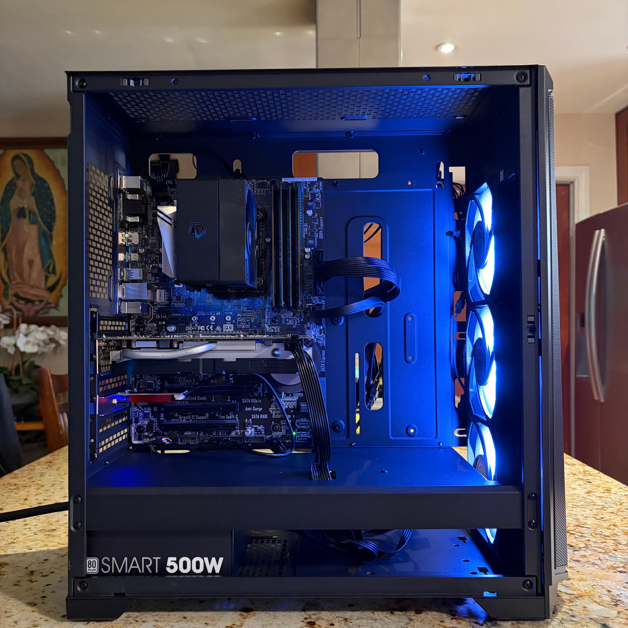 Black Gaming PC | 1660 Super 6GB | INTEL i7-7700 | 16GB RAM | 500GB SATA SSD | Wi-Fi + BT Pcie