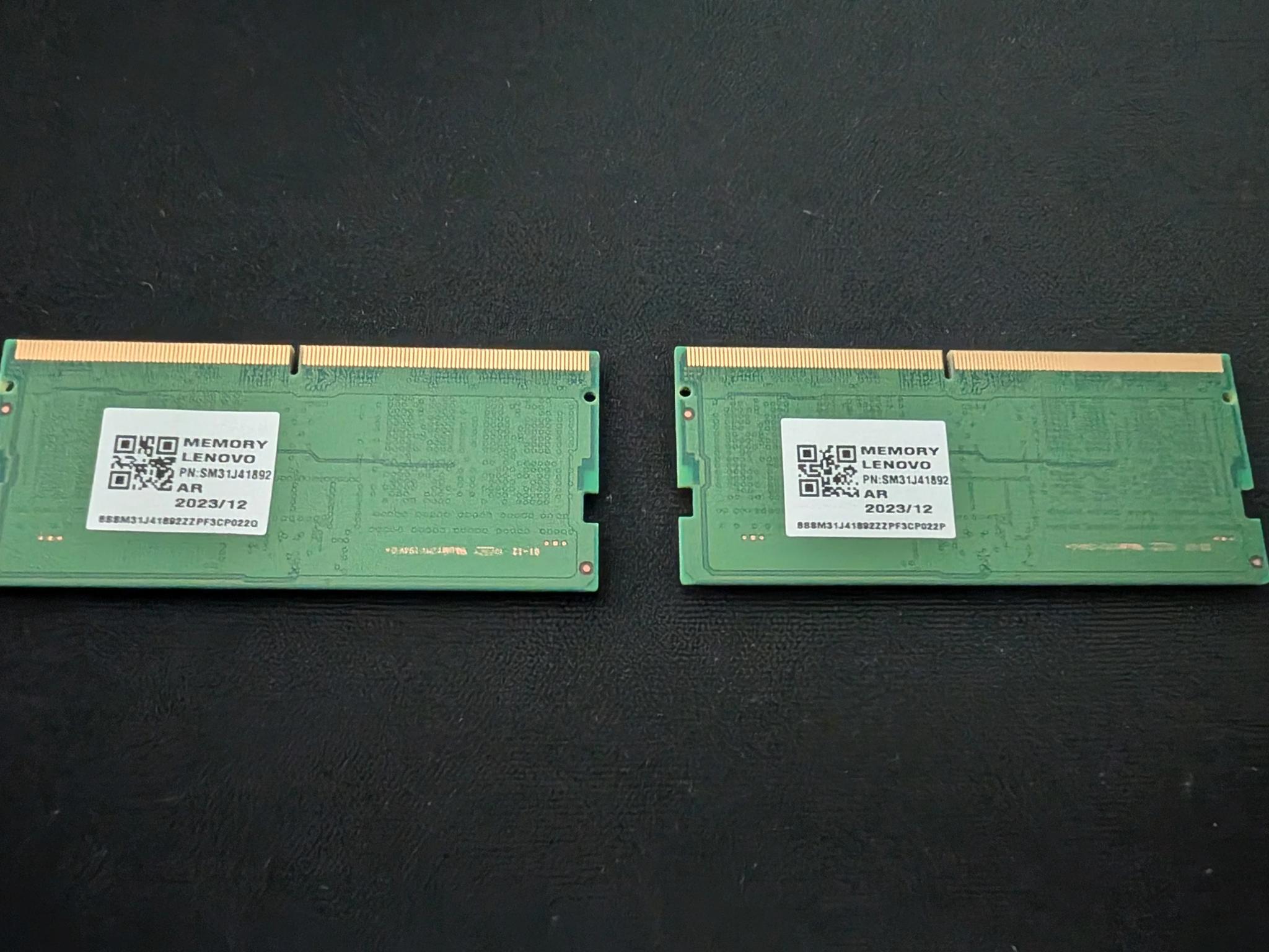 Samsung DDR SODIMM 16GB Kit (8GBx2) PC5-5600B (Lenovo OEM Modules)