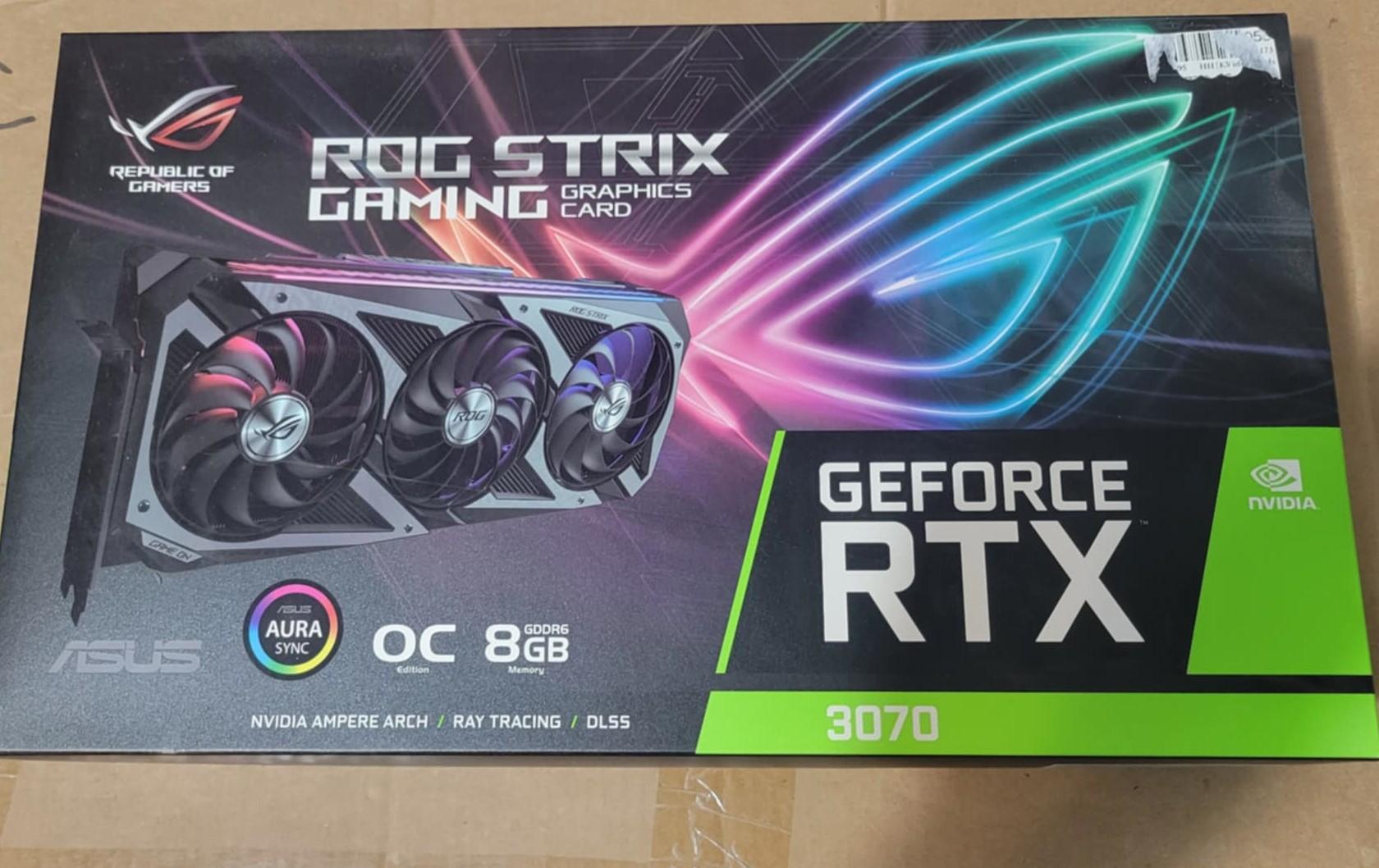 3070 Asus ROG Strix 8GB GPU
