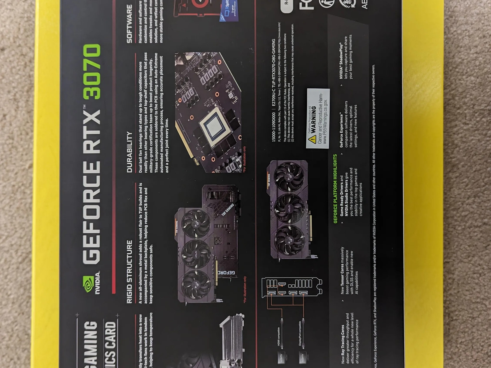 ASUS GeForce RTX 3070 TUF Gaming OC Edition 8GB GDDR6 Ray Tracing DLSS