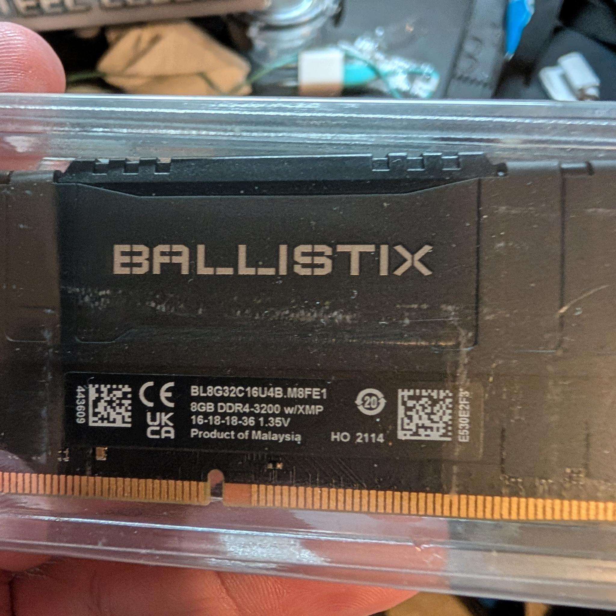 Ddr4 crucial ballistix 3200mhz 16gb