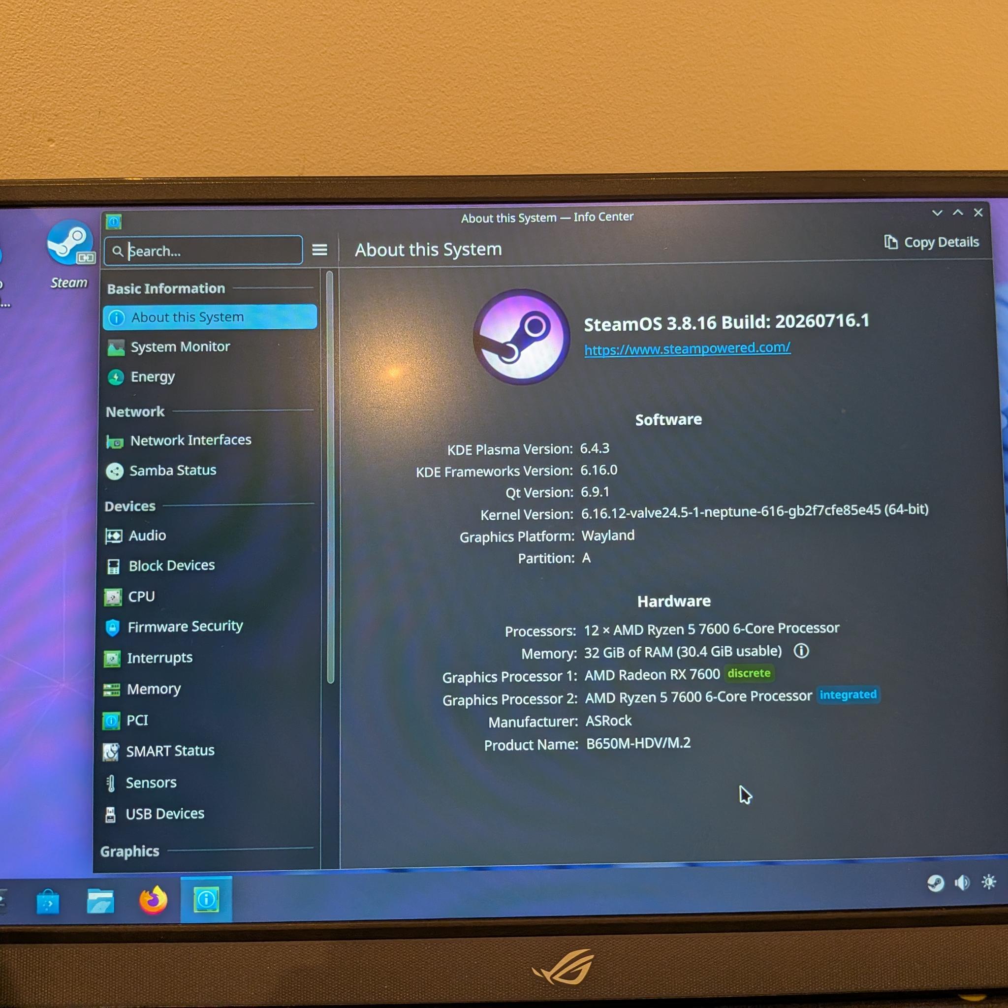 Blackout 7600 - Ryzen 5 7600, RX 7600, 32GB RAM, 1TB NVMe SSD, SteamOS