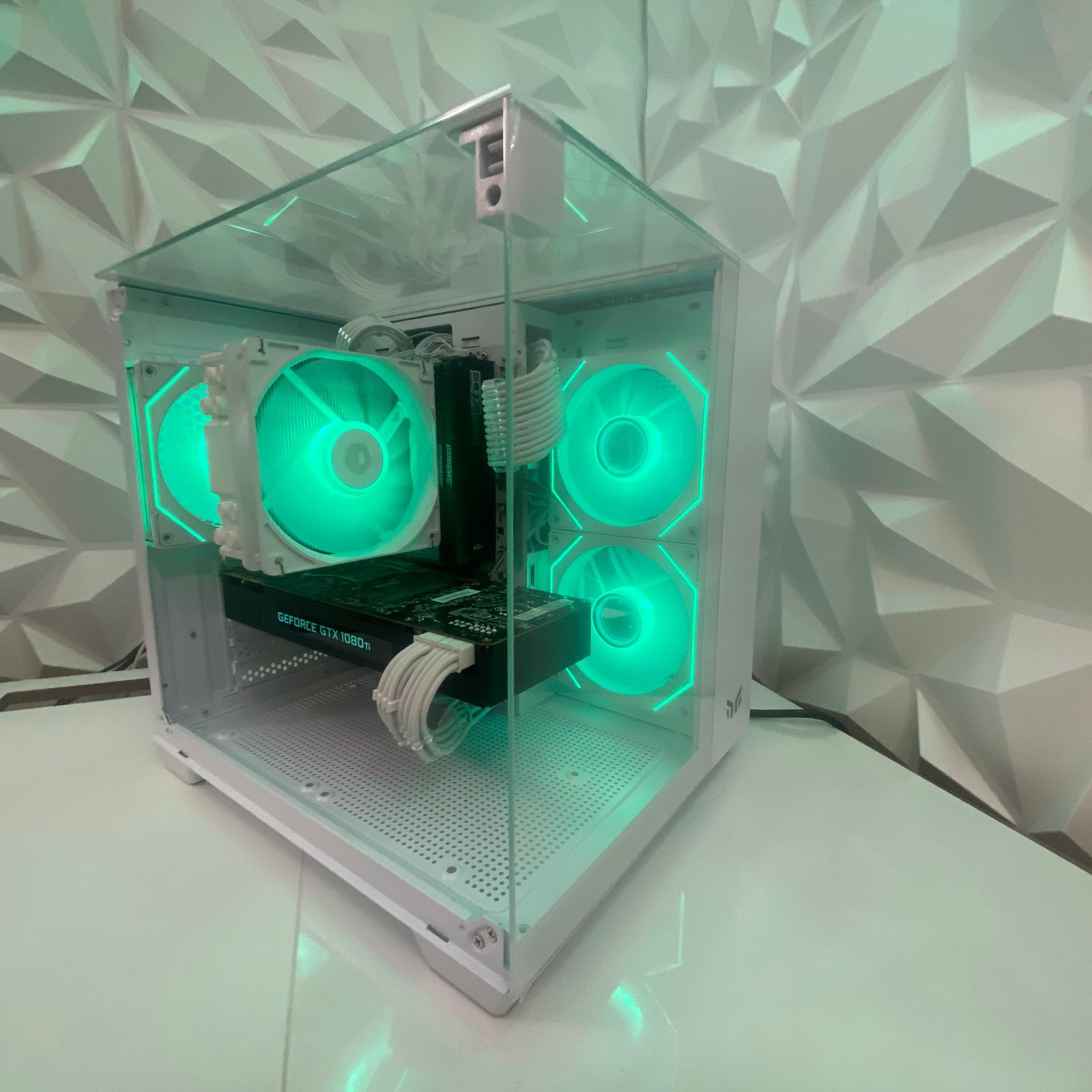 🎅🎅 White Elite Build – Ryzen 5 3600 + GTX 1080 Ti 11GB | 1080p/1440p High FPS Ready