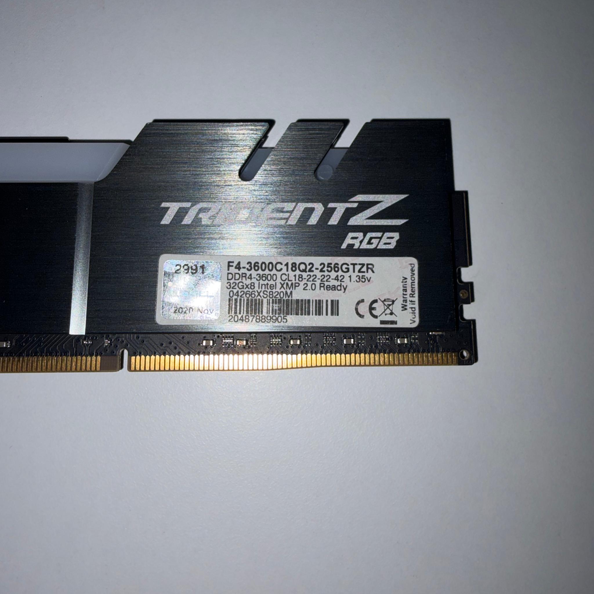 G.SKILL Trident Z RGB Series DDR4 RAM (XMP) 128GB (4x32GB) 3600MHz CL18