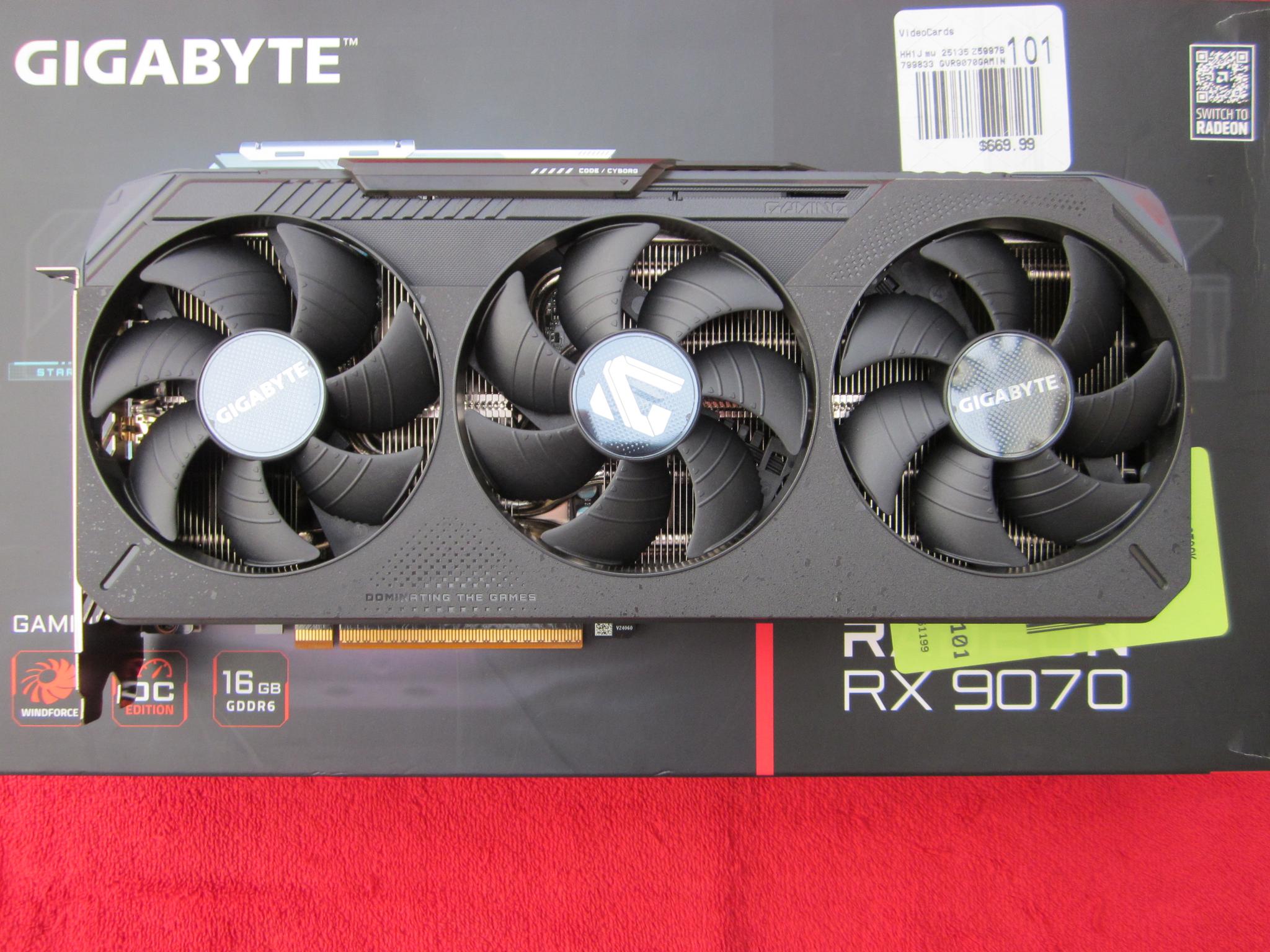 Gigabyte Radeon RX 9070 Gaming Overclocked 16Gb