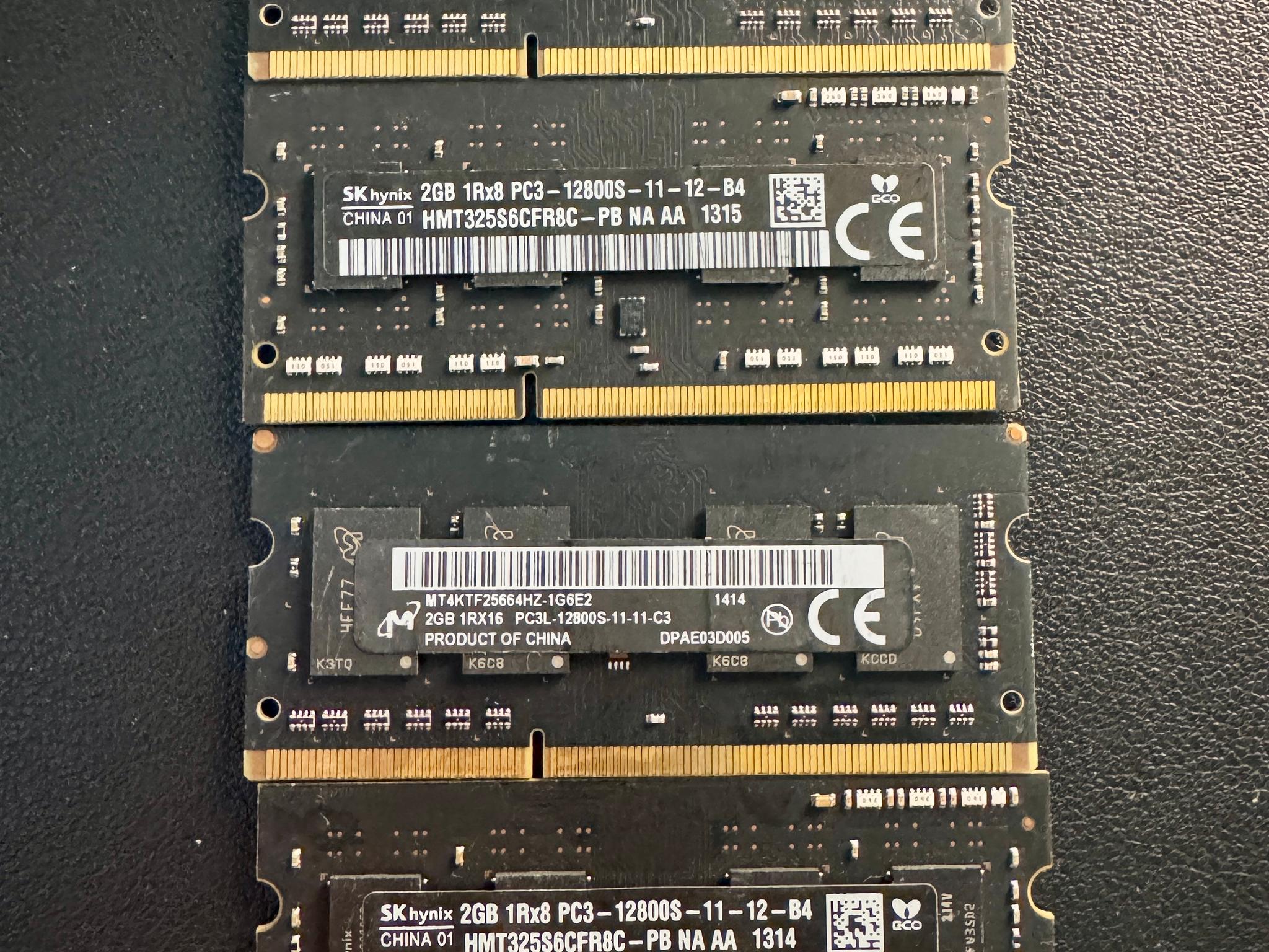 DDR3 Laptop RAM PC3-12800S 2GB SODIMM – 8GB Total