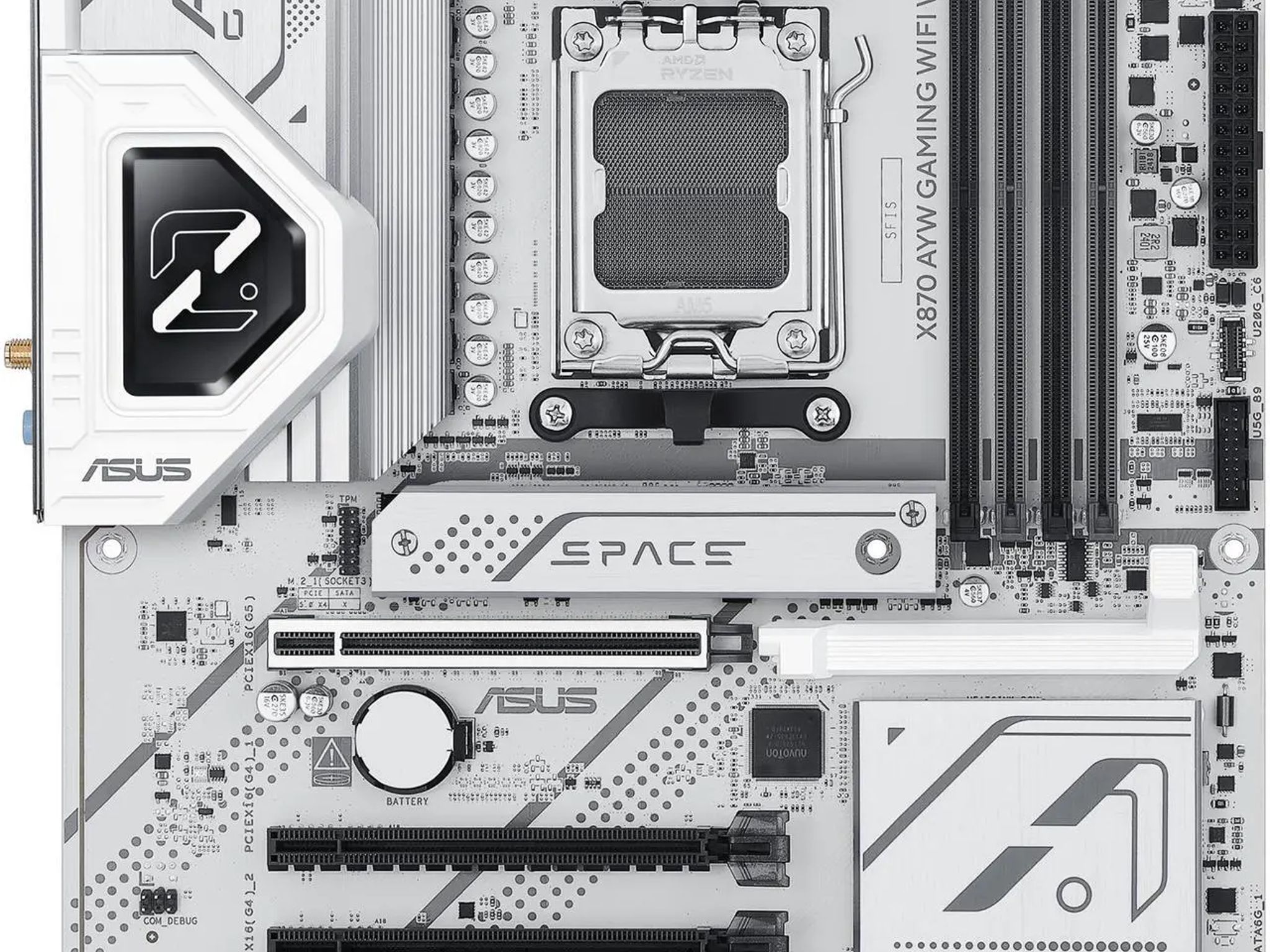 ASUS X870 AYW Gaming WiFi W AMD X870 AM5 DDR5 ATX Desktop Motherboard
