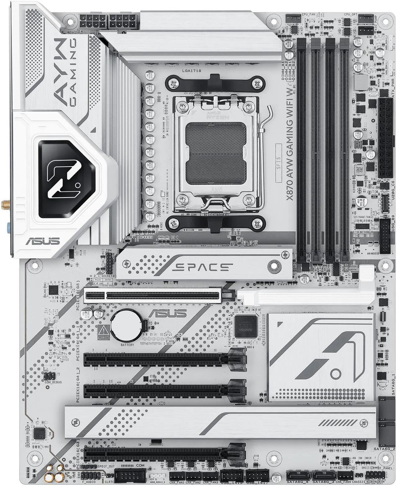 ASUS X870 AYW Gaming WiFi W AMD X870 AM5 DDR5 ATX Desktop Motherboard
