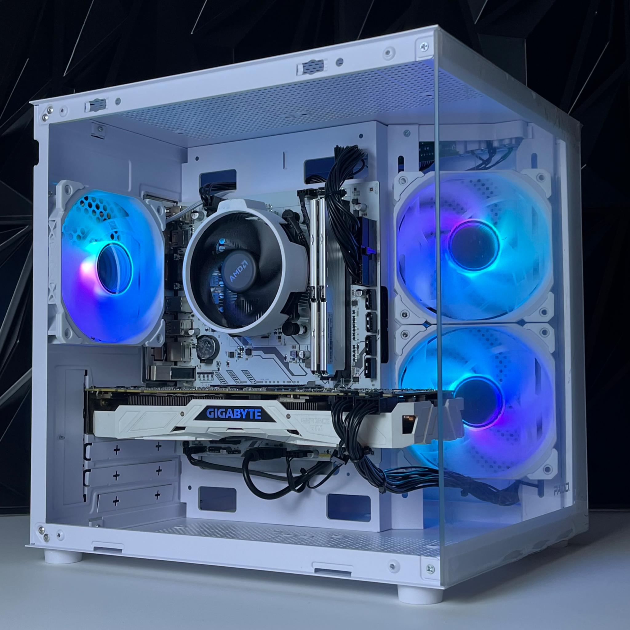 ALL WHITE ❄️WINTER THEMED❄️ THE G.O.A.T CUSTOM GAMING PC GTX 1080TI