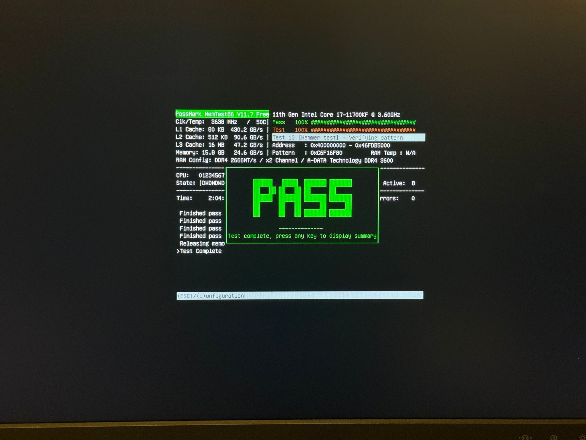 ADATA XPG 16GB (2×8GB) DDR4-3600 CL18 RAM *Tested*