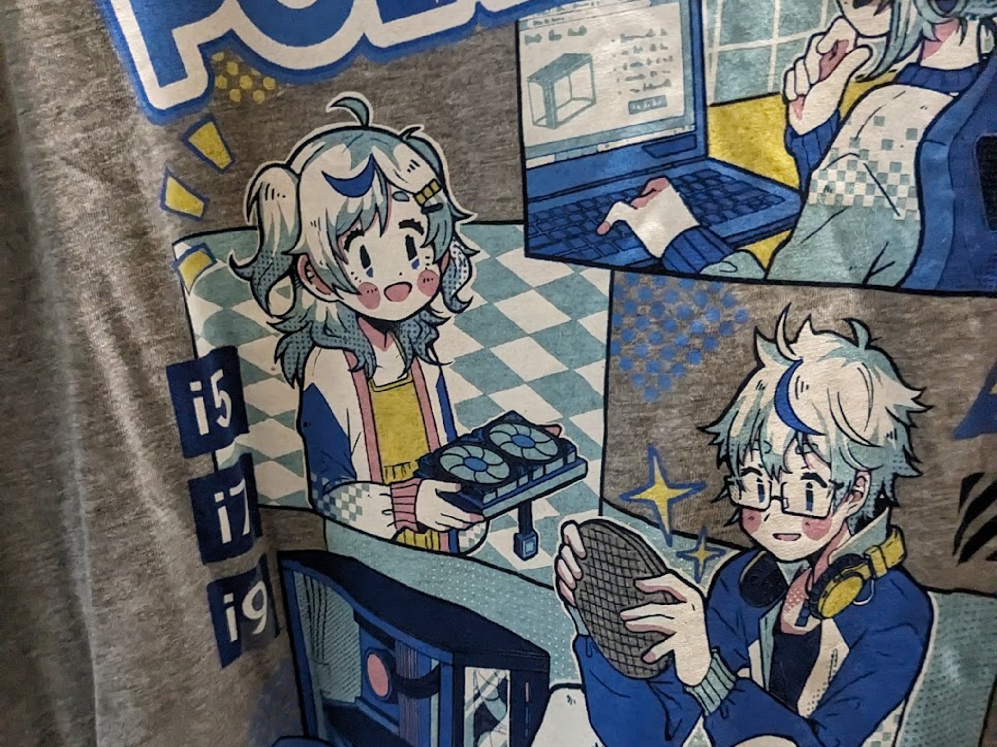 New Open Box Intel Raptor Lake PC Building Lab T-Shirt, 2XL, Heather Gray