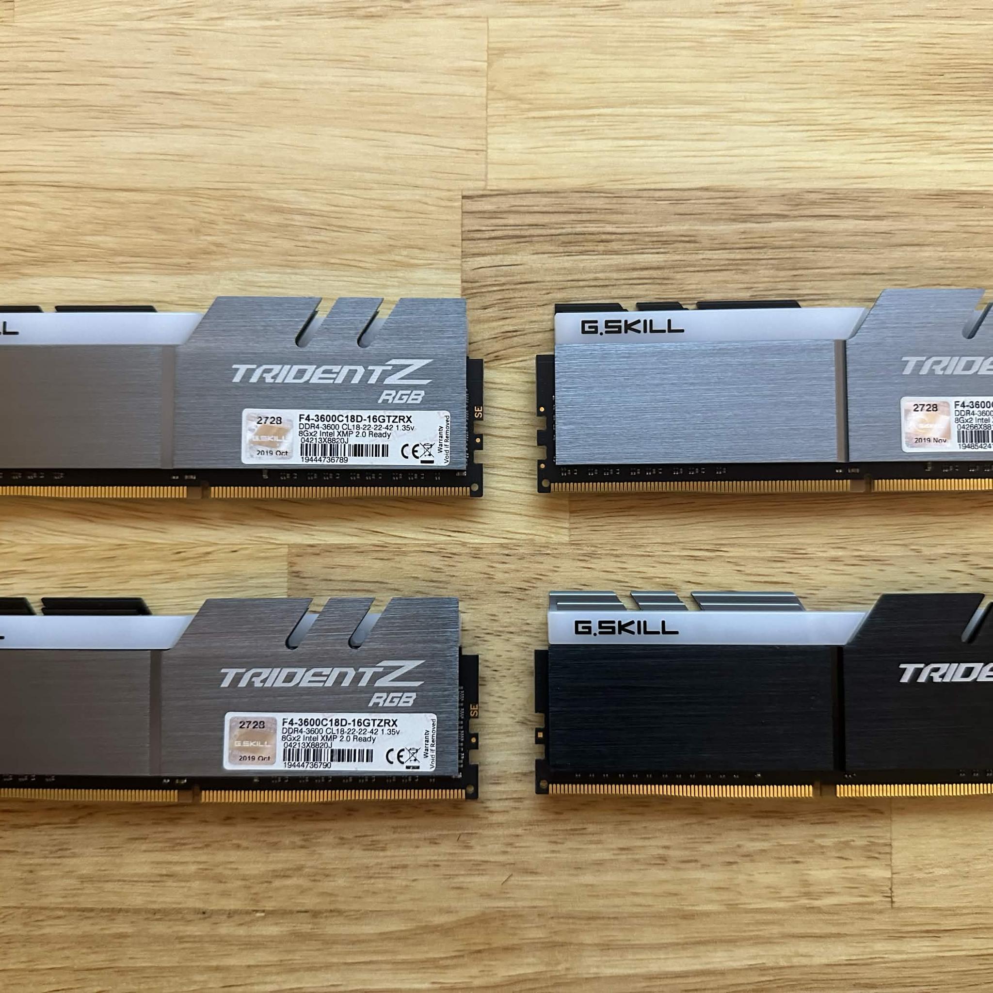 G.Skill Trident Z RGB 32GB (4x8GB) DDR4-3600 CL18 RAM